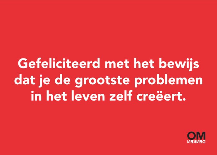 Omdenken | Denken aan kaart | Grootste problemen in het leven