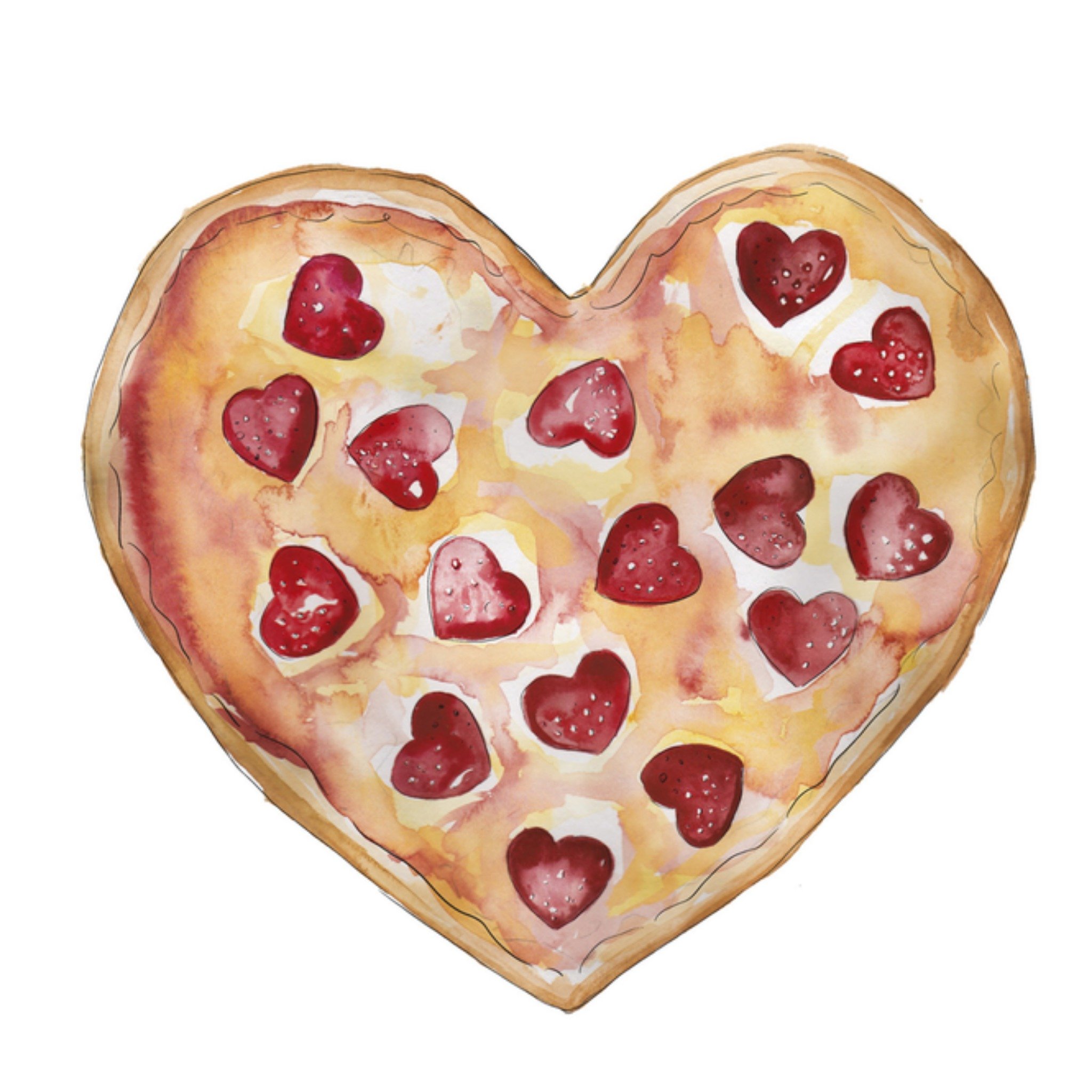 Marie Bodie Moederdagkaart pizza Vierkante Kaart Marie Bodié