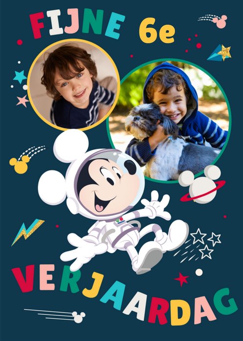 Disney | Verjaardagskaart | Mickey Mouse | Astronaut