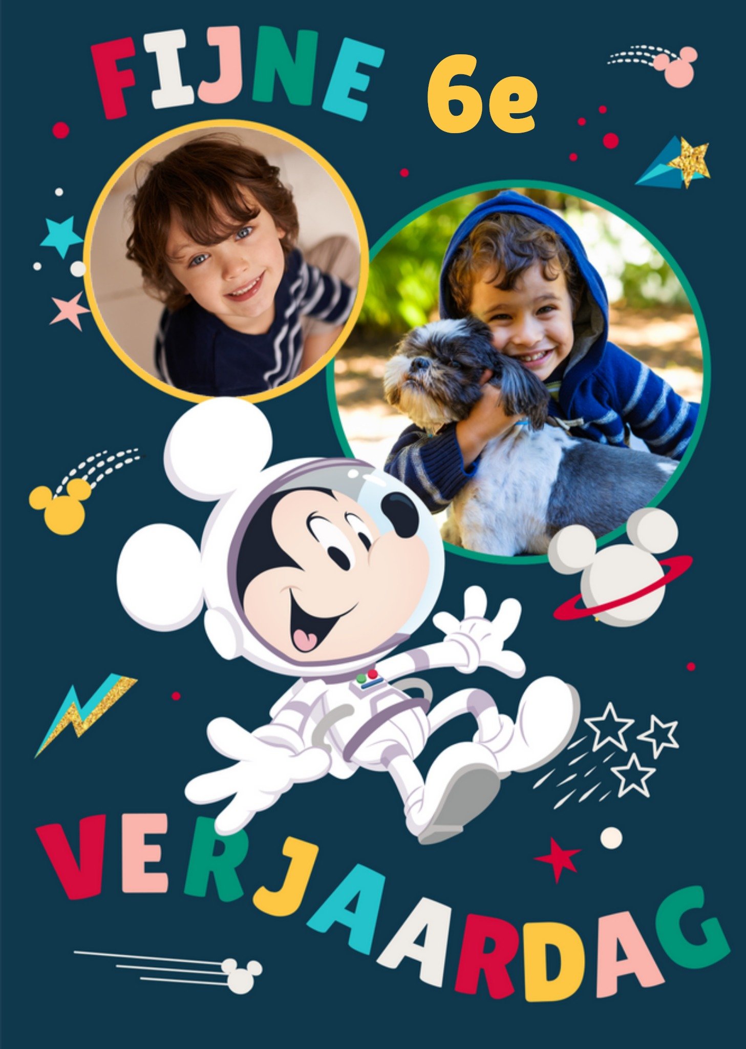 Disney - Verjaardagskaart - Mickey Mouse - Astronaut