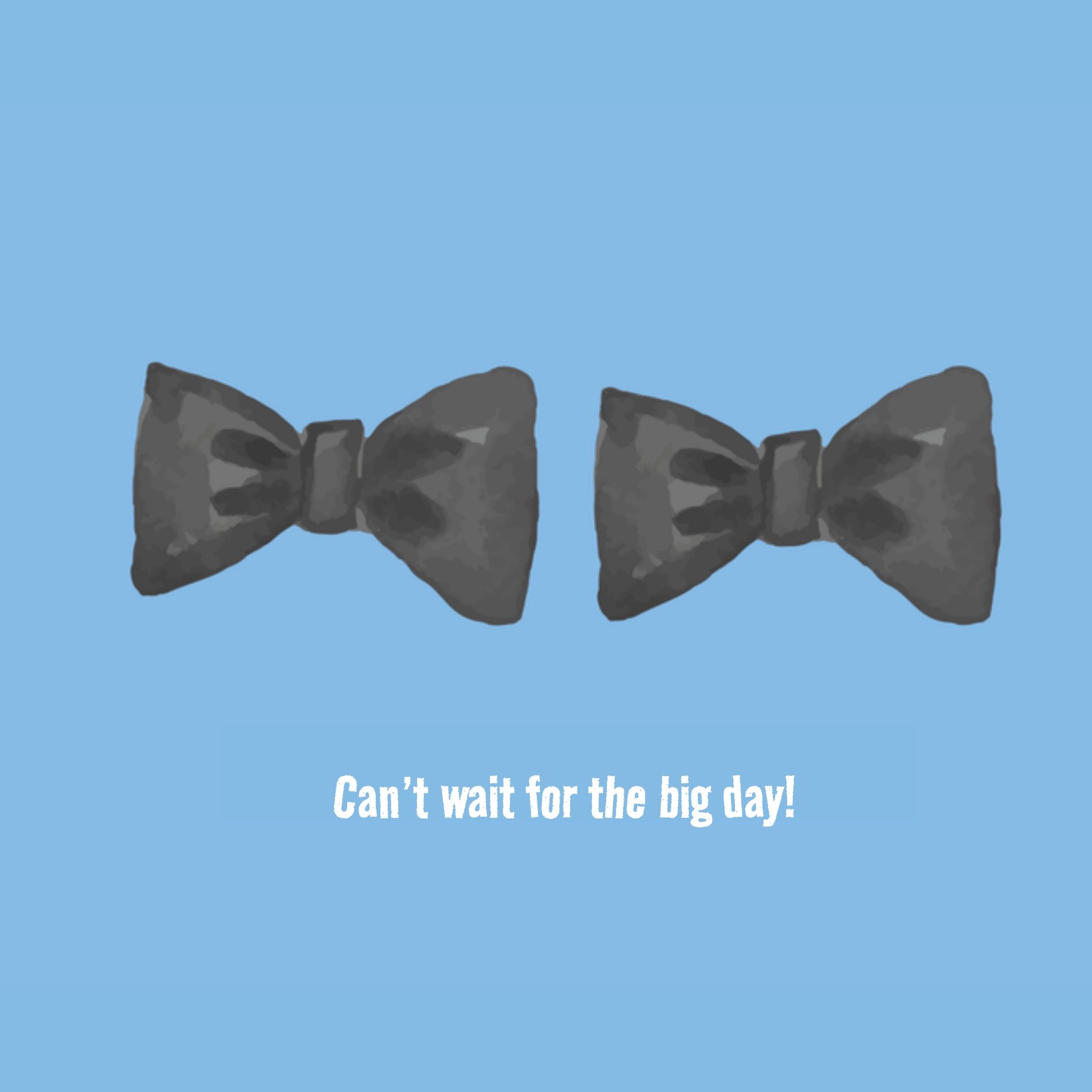 Greetz Huwelijkskaart Vlinderdas Vierkant