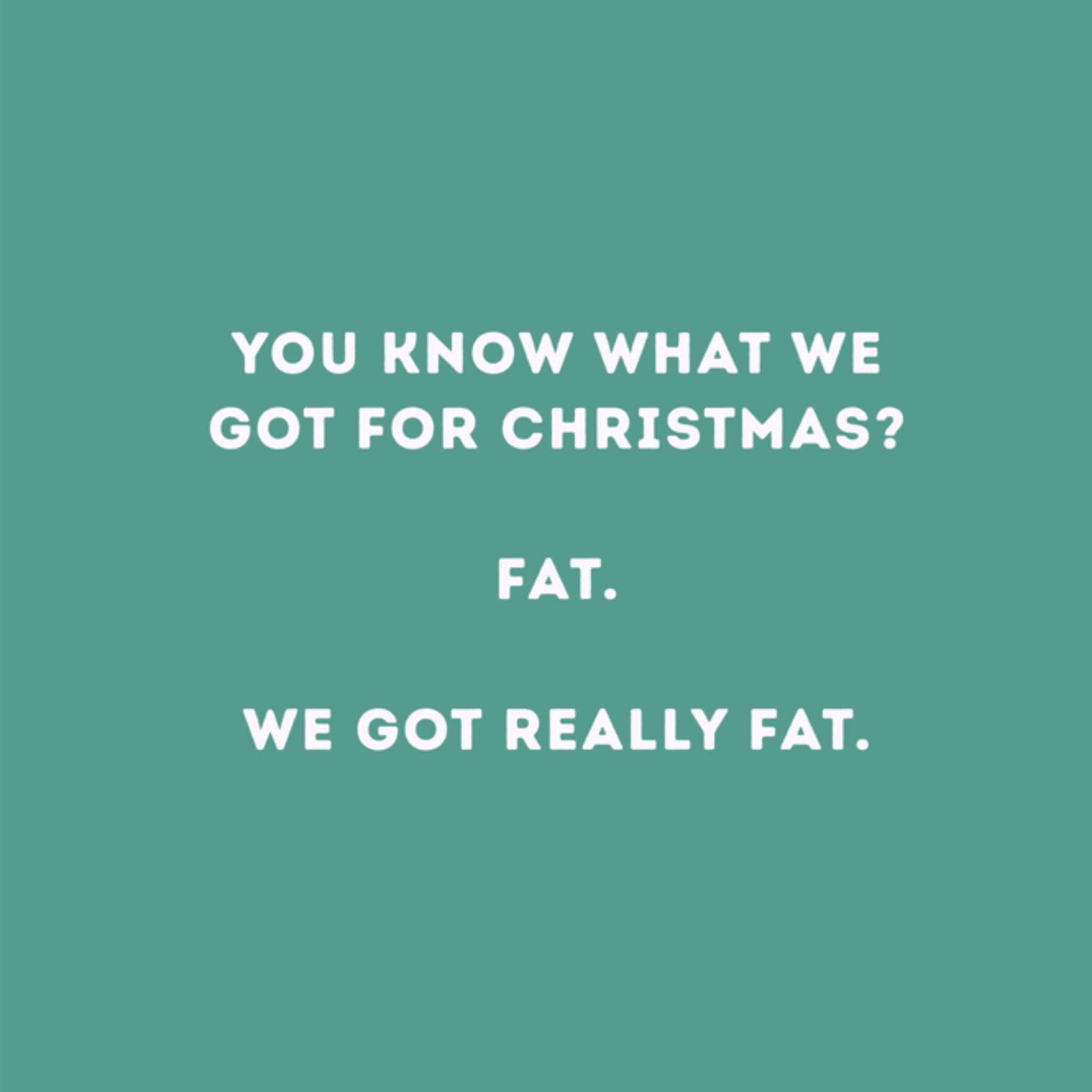 Greetz Kerstkaart dik grappig Vierkant