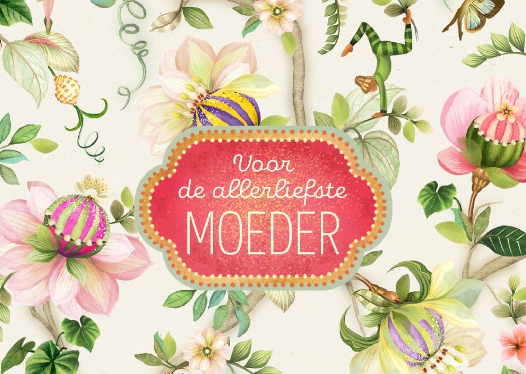 Studio Pompidom Moederdagkaart Bloemen Greetz