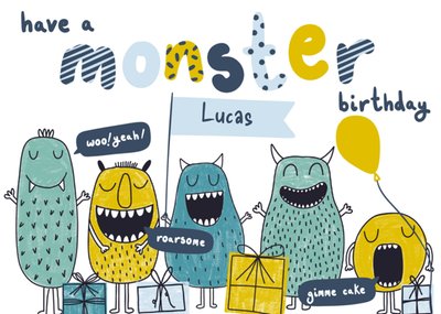 Greetz | Verjaardagskaart | monsters met naam