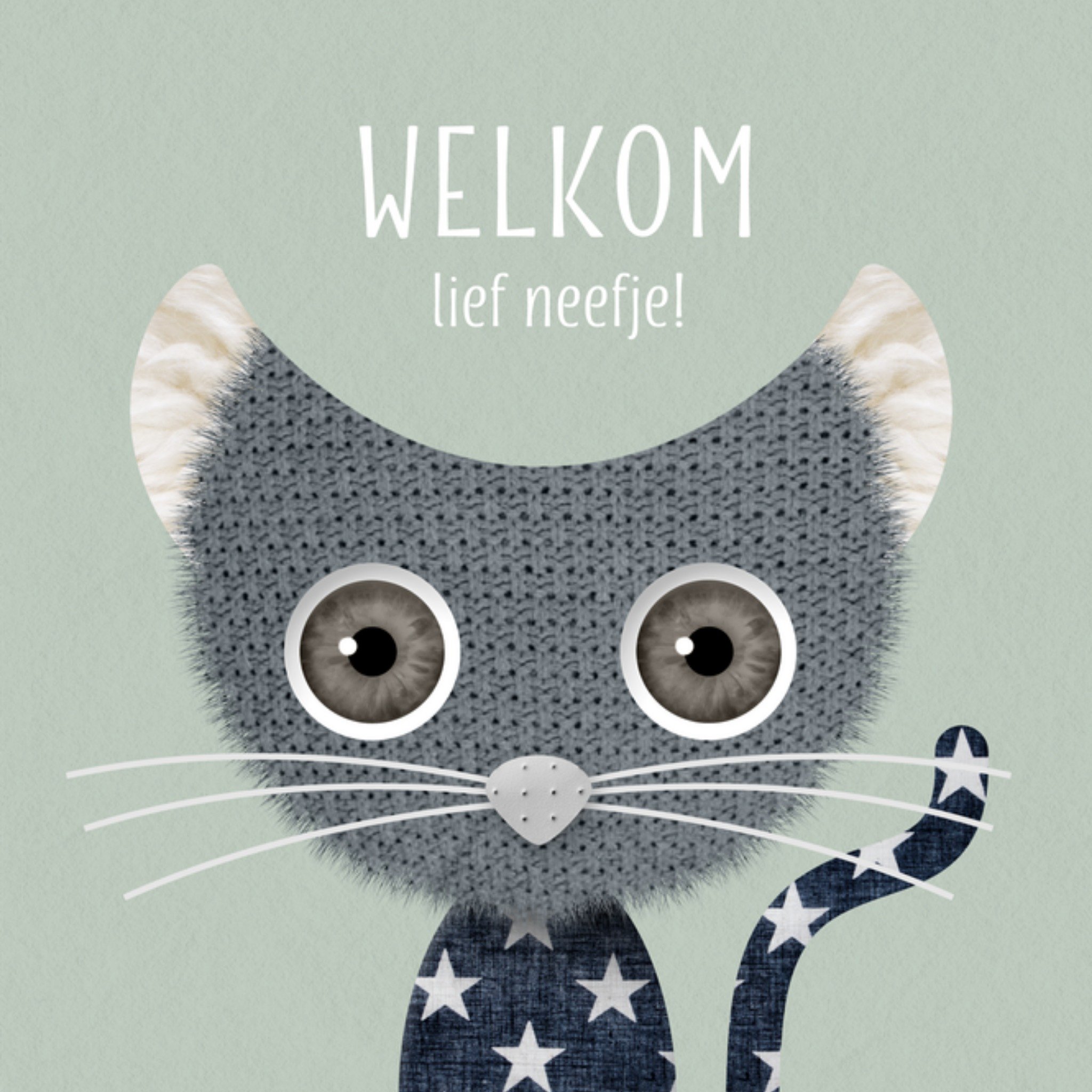 Geboortekaart Lief Neefje Vierkante Kaart Luckz