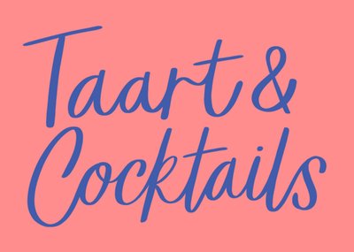 Jess Rose | Verjaardagskaart | taart en cocktails