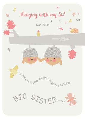 Mr & Mrs Downing | Geboortekaart | grote zus