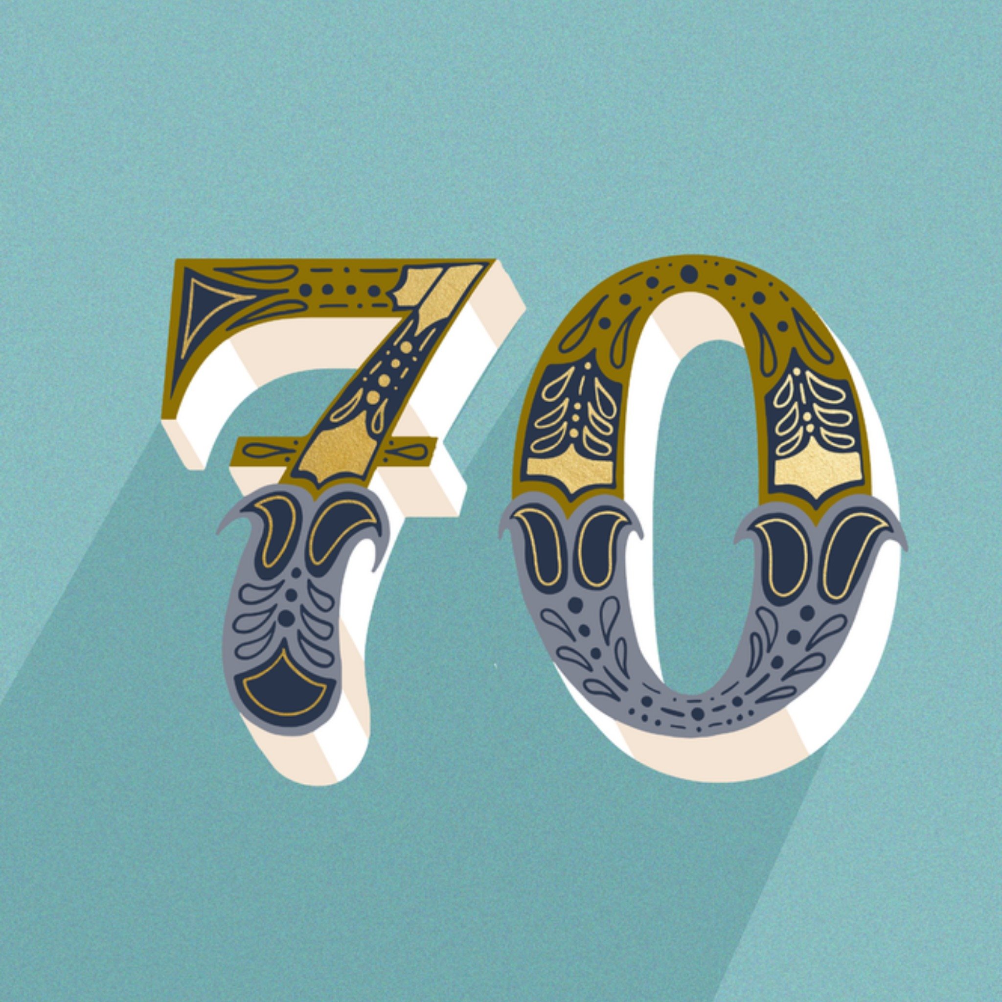 Greetz Verjaardagskaart 70 Vierkant