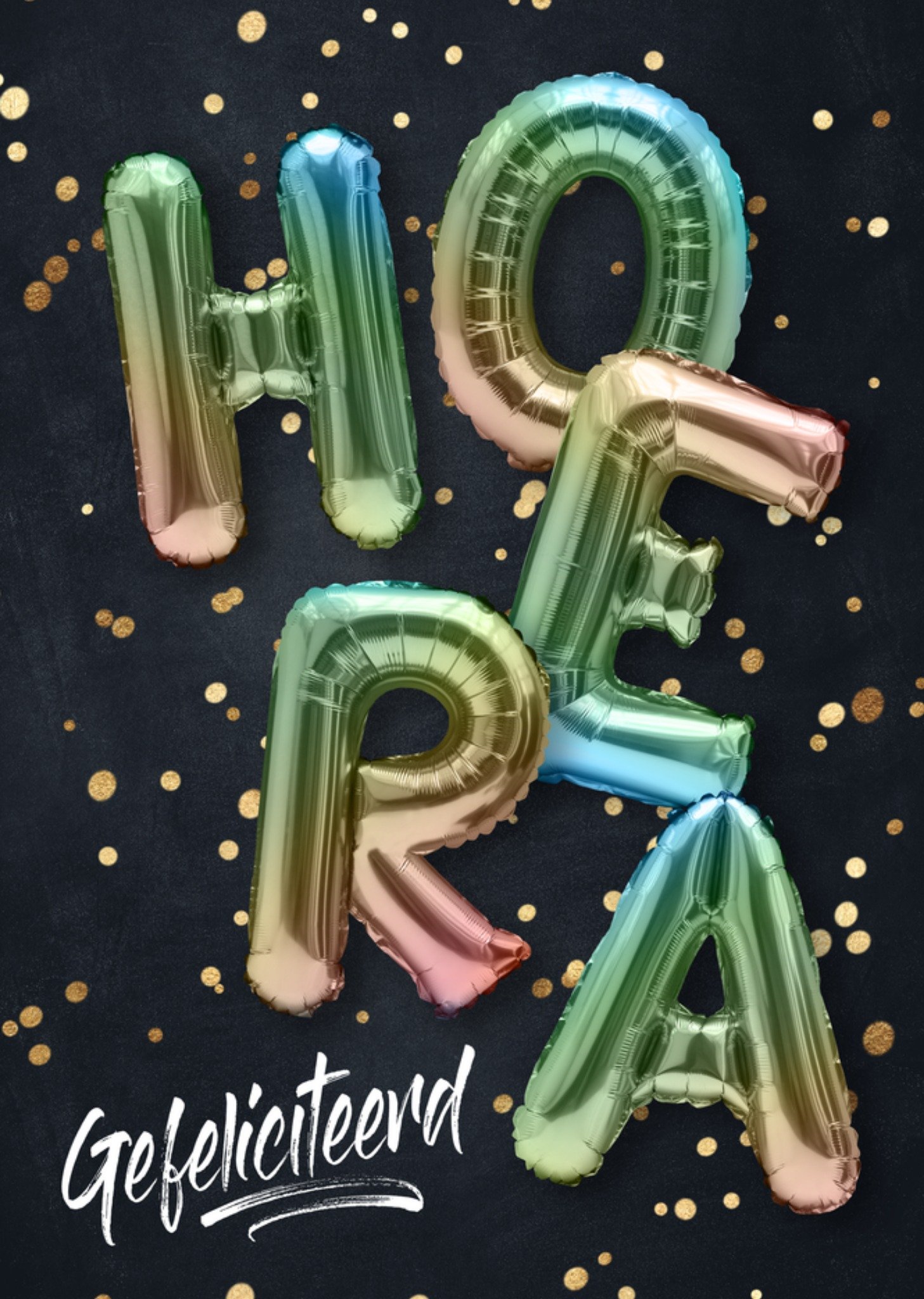 Verjaardagskaart Hoera Ballonnen Kaart Luckz