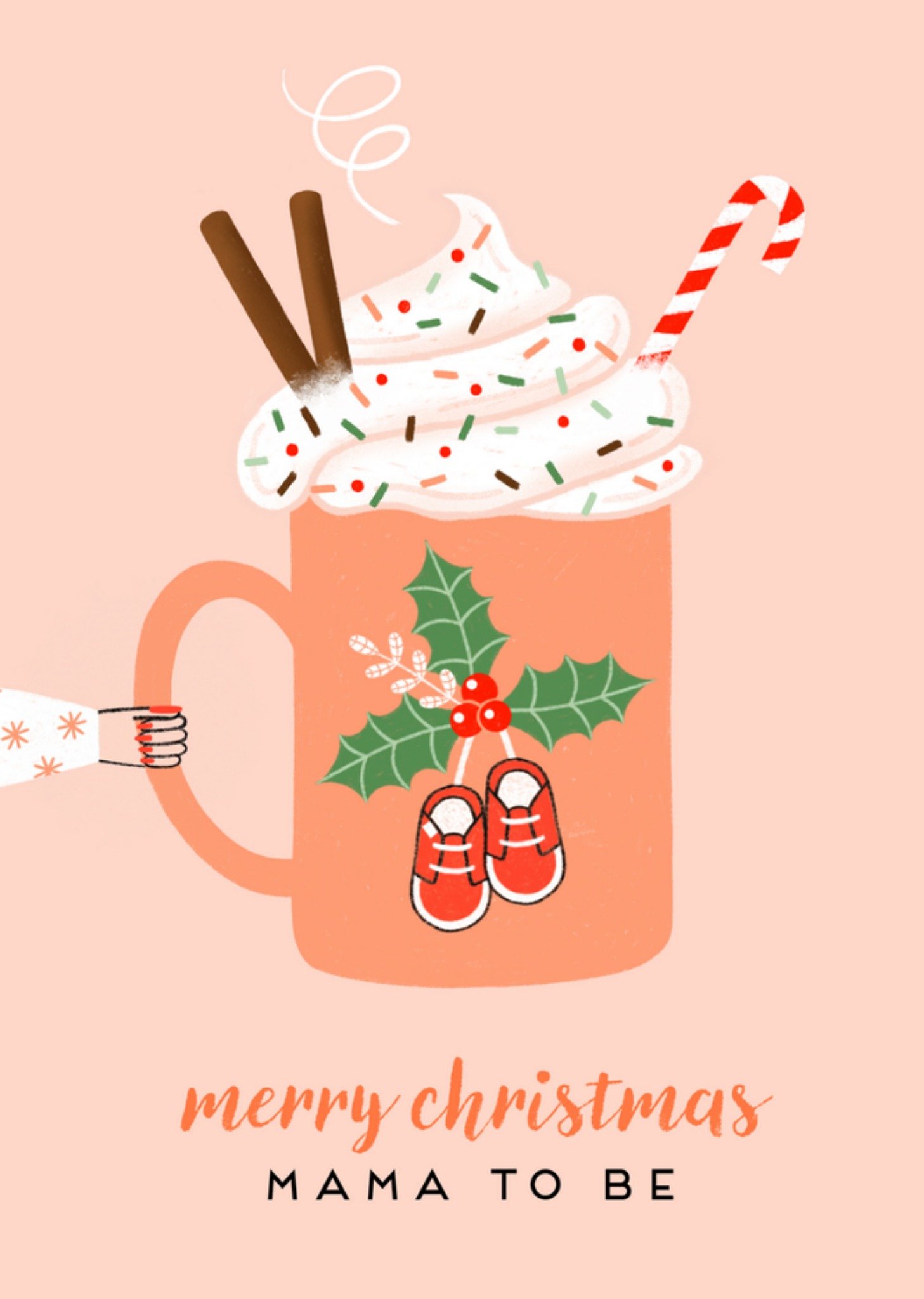 Kerstkaart mama to be Marieke Witke