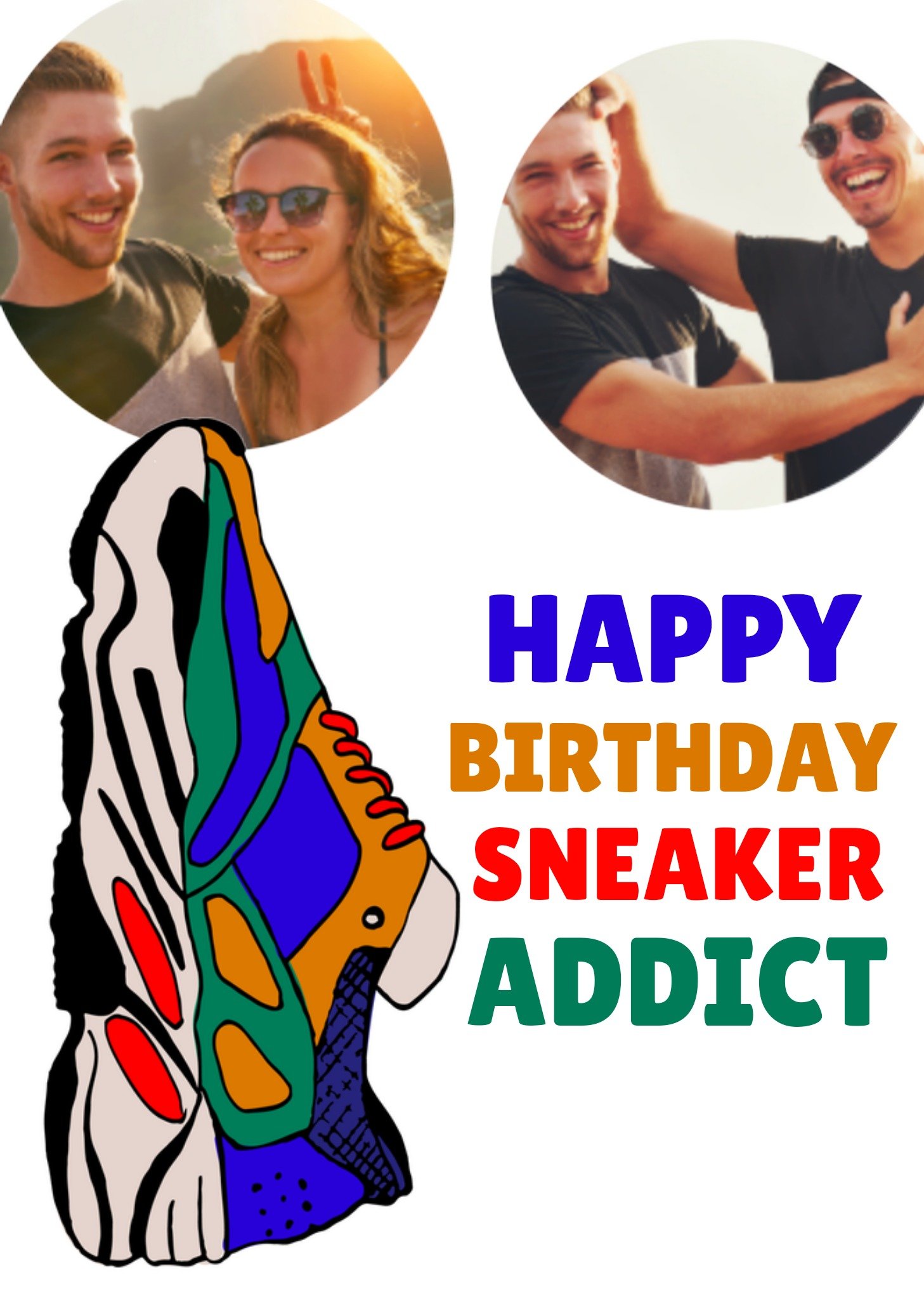 Verjaardagskaart fotokaart sneakers Greetz