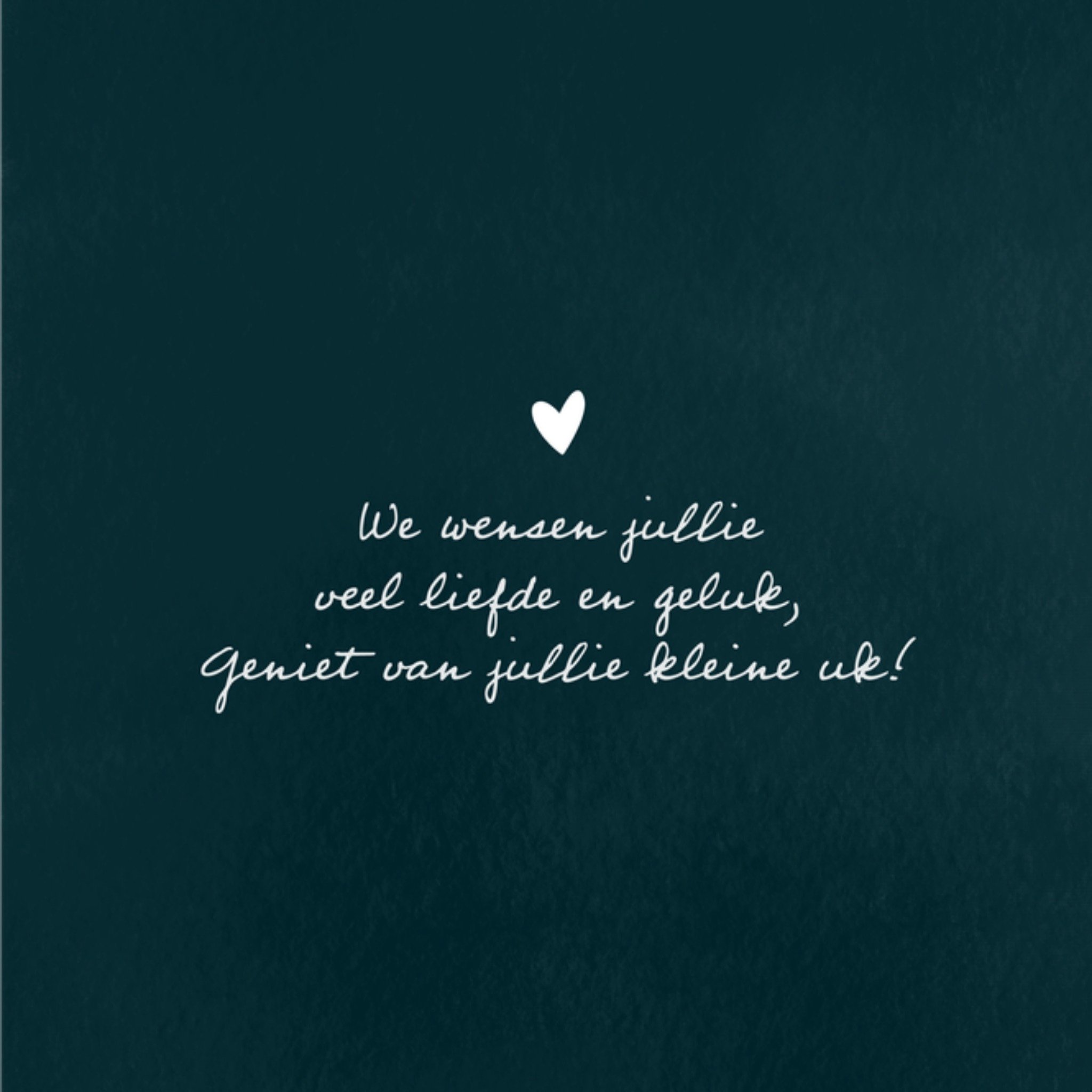 Greetz Geboortekaart Typografie Veel liefde en geluk Vierkant