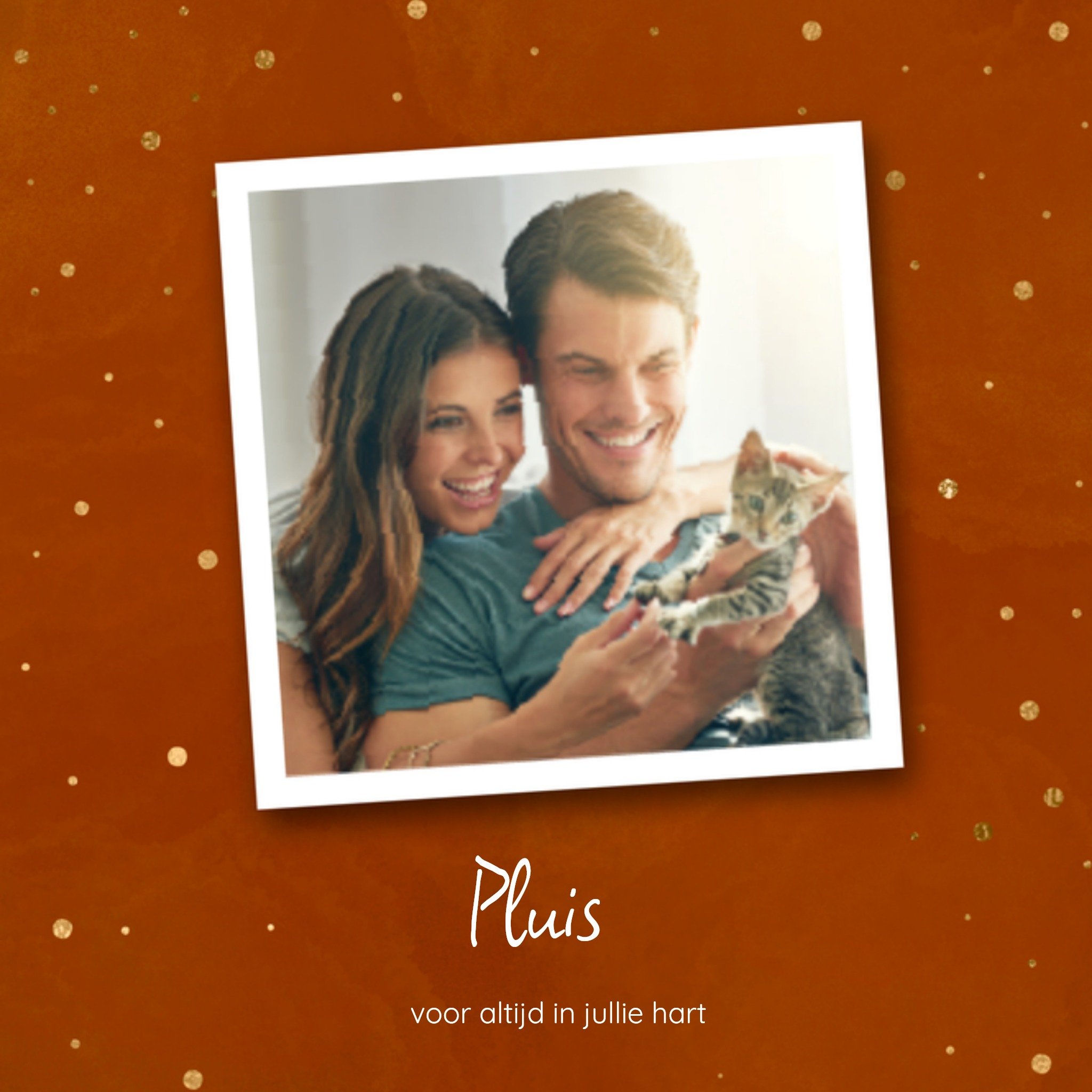 Greetz Condoleancekaart fotokaart met naam Vierkant