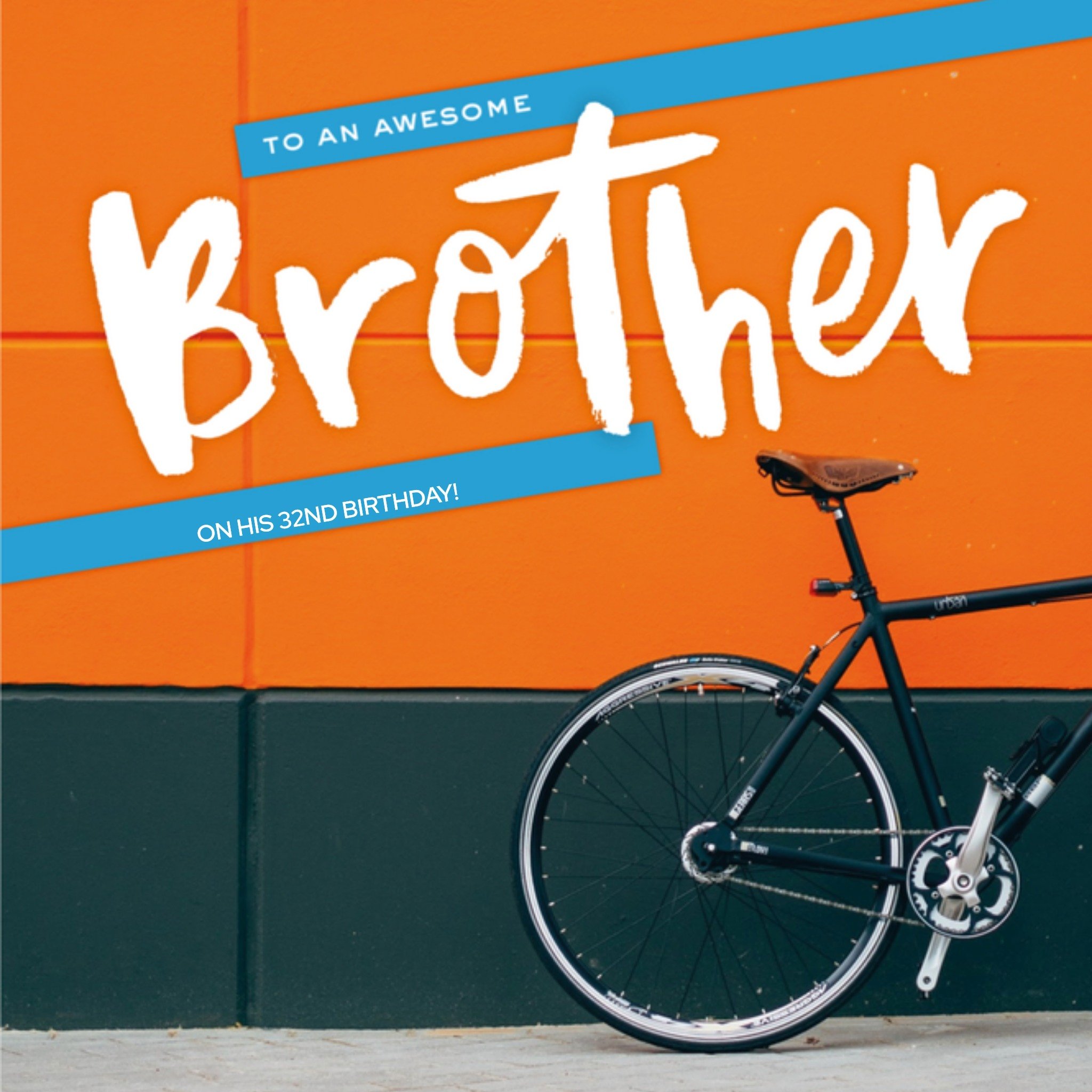 Greetz Verjaardagskaart fiets Vierkant