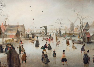 Klaas de Jong | Kunstkaart | Schaatsenrijden