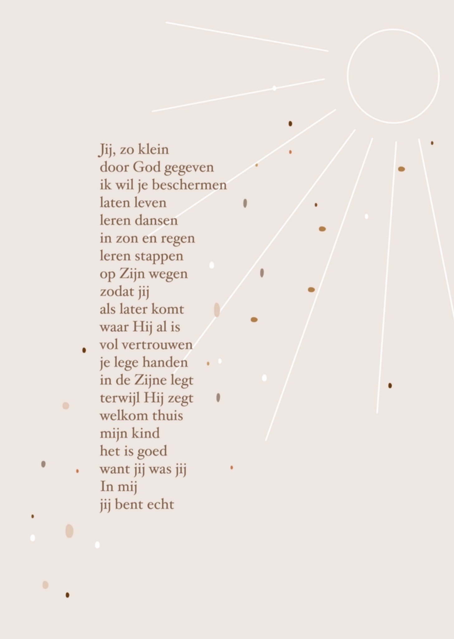 Doop kaart Zo klein Kaart Dagelijksebroodkruimels