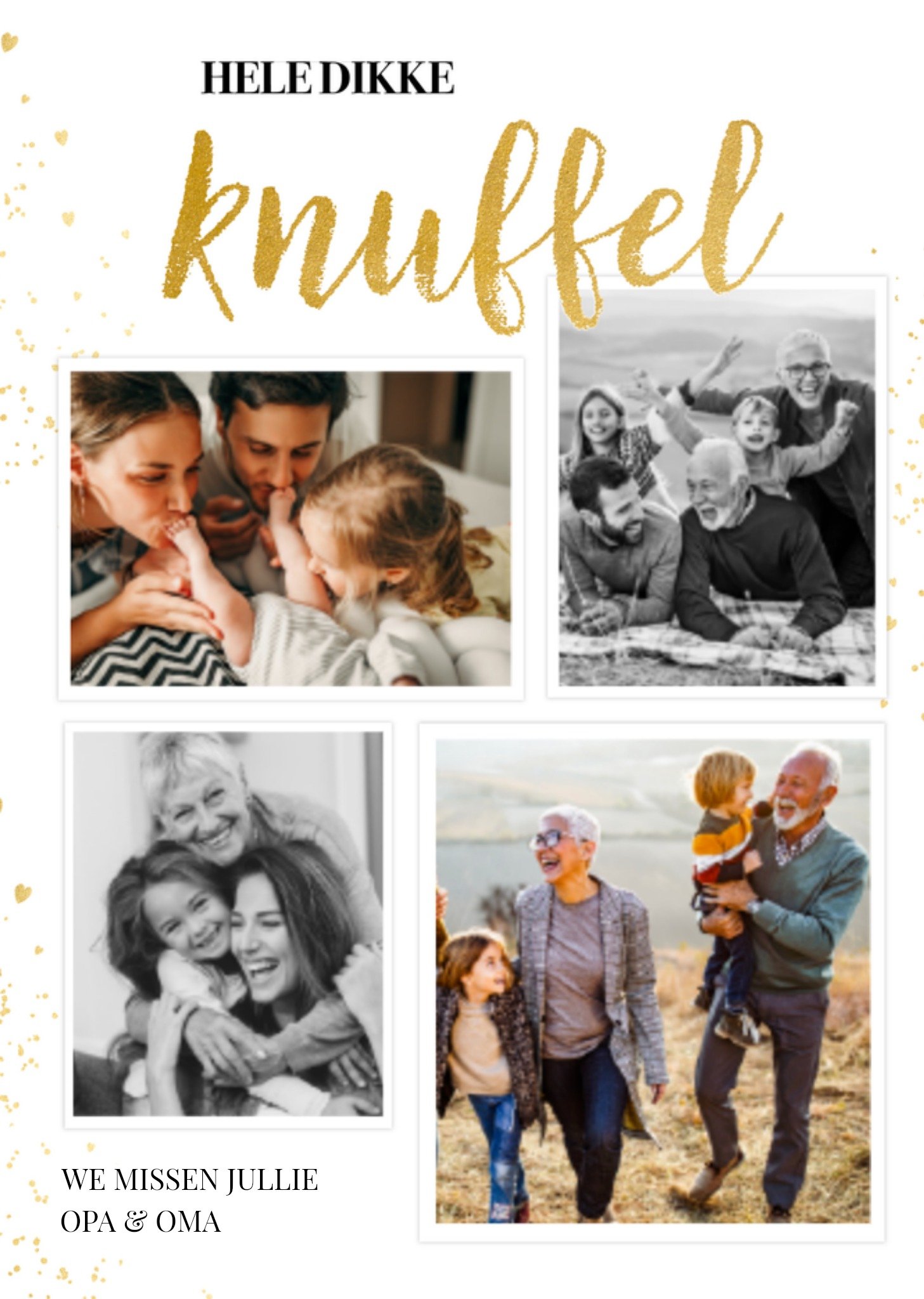 Sterkte kaart foto opa en oma Greetz