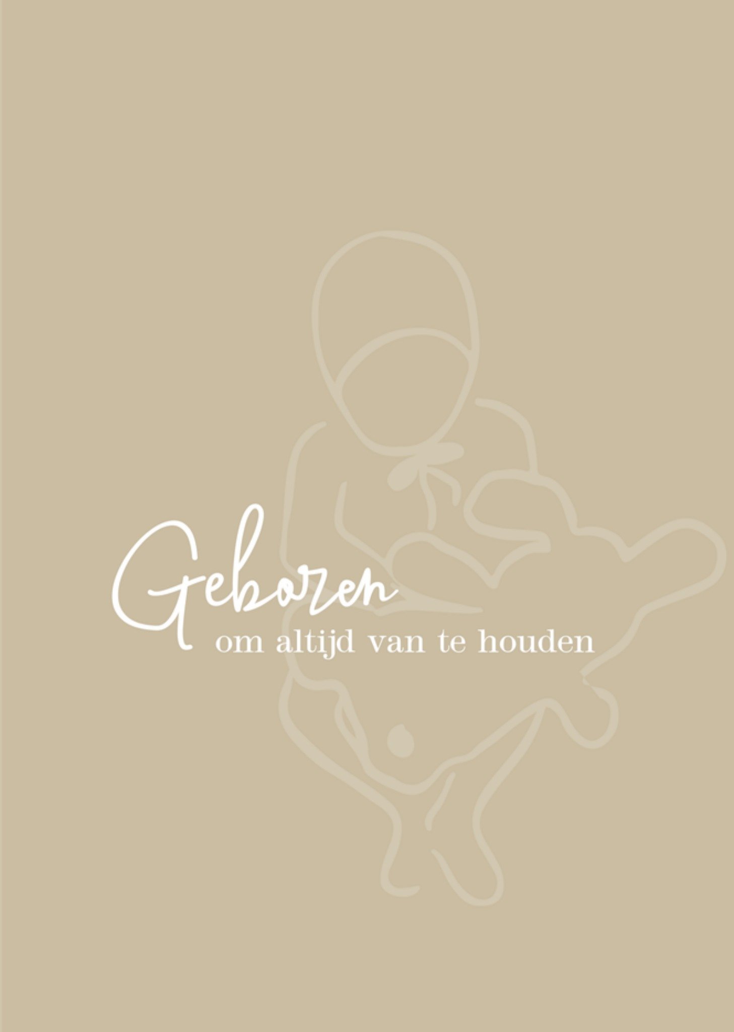 Dagelijkse Broodkruimels Geboortekaart Minimalistisch Kaart Dagelijksebroodkruimels