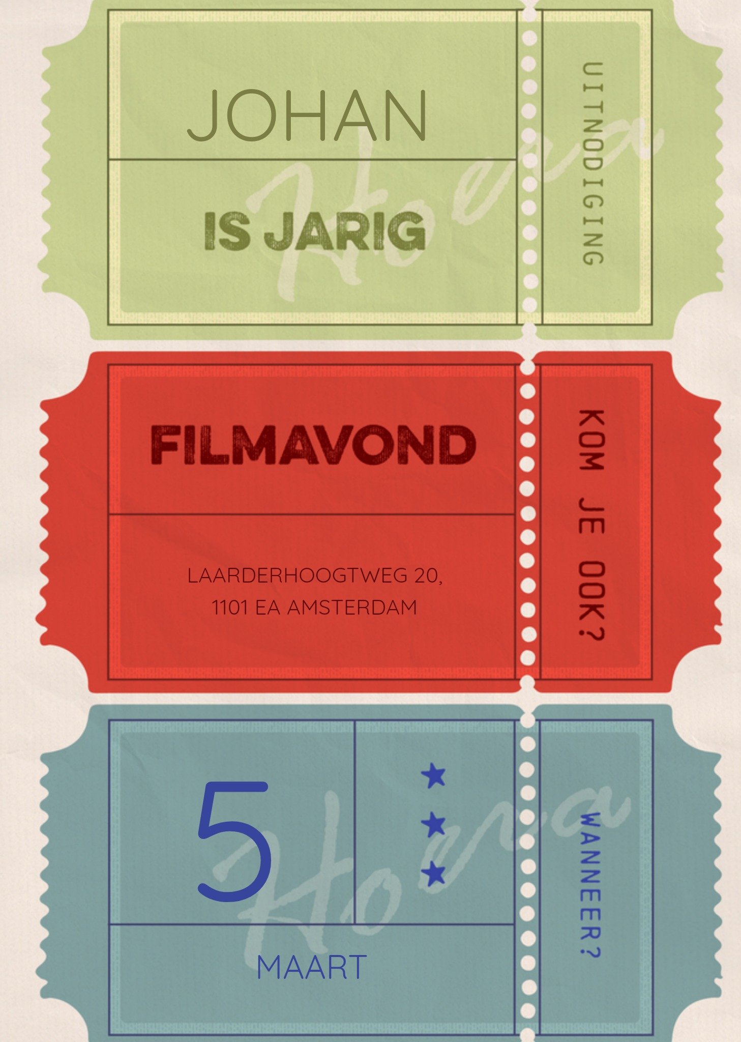 Kinderfeestje Filmavond Kaart Greetz