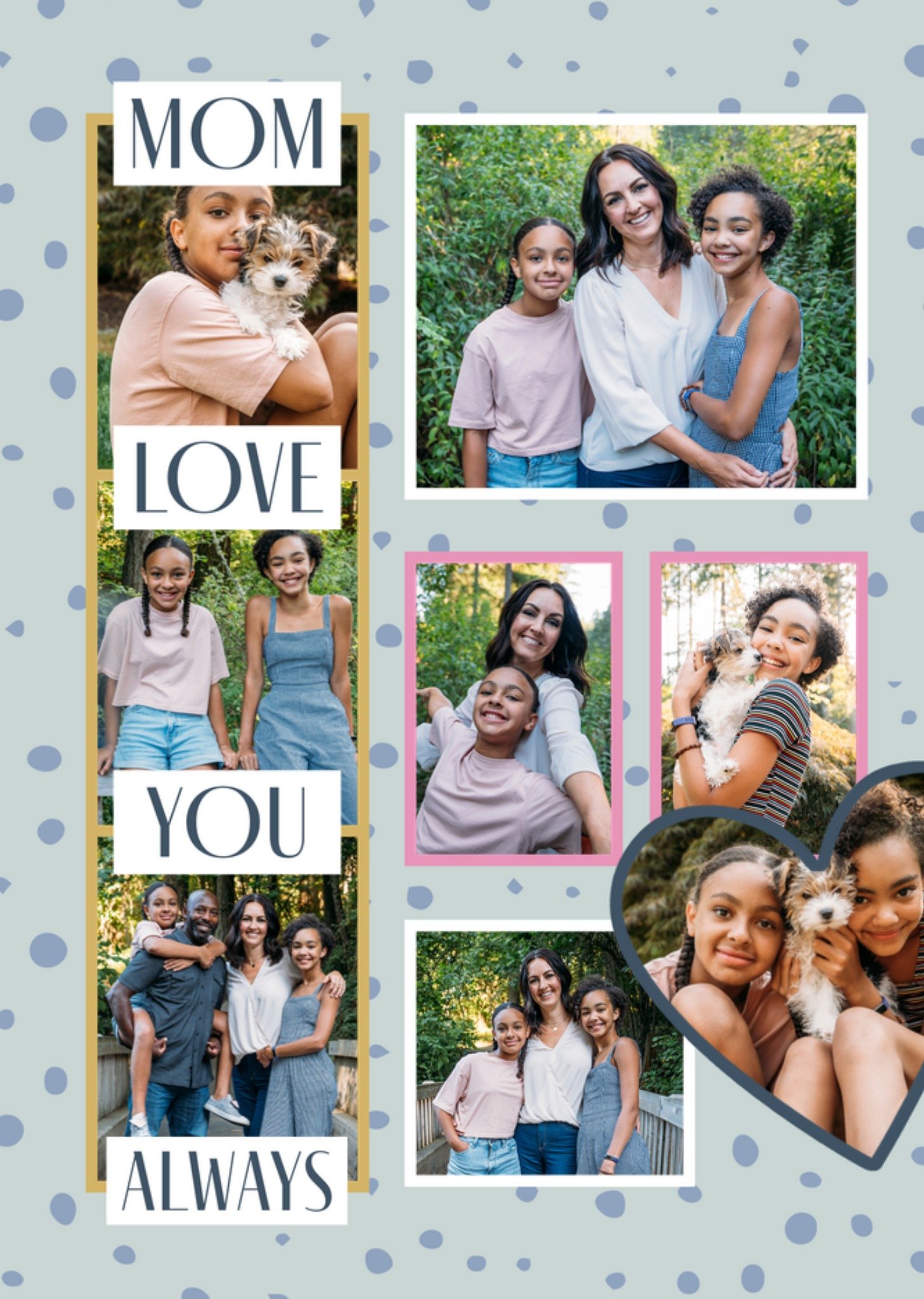 Moederdagkaart Mom love you always Kaart Greetz