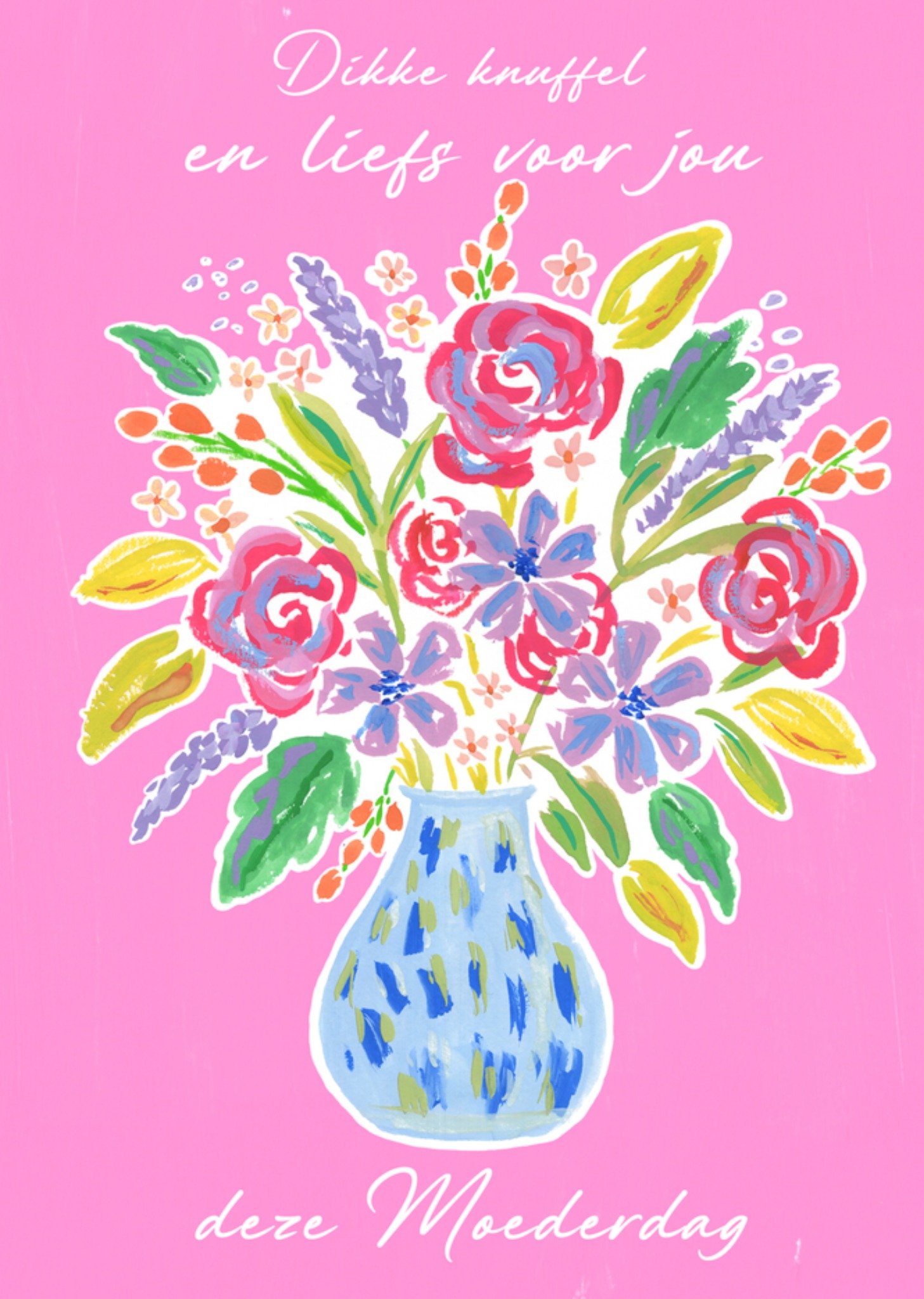 Moederdagkaart Dikke knuffel en liefs voor jou Kaart Greetz