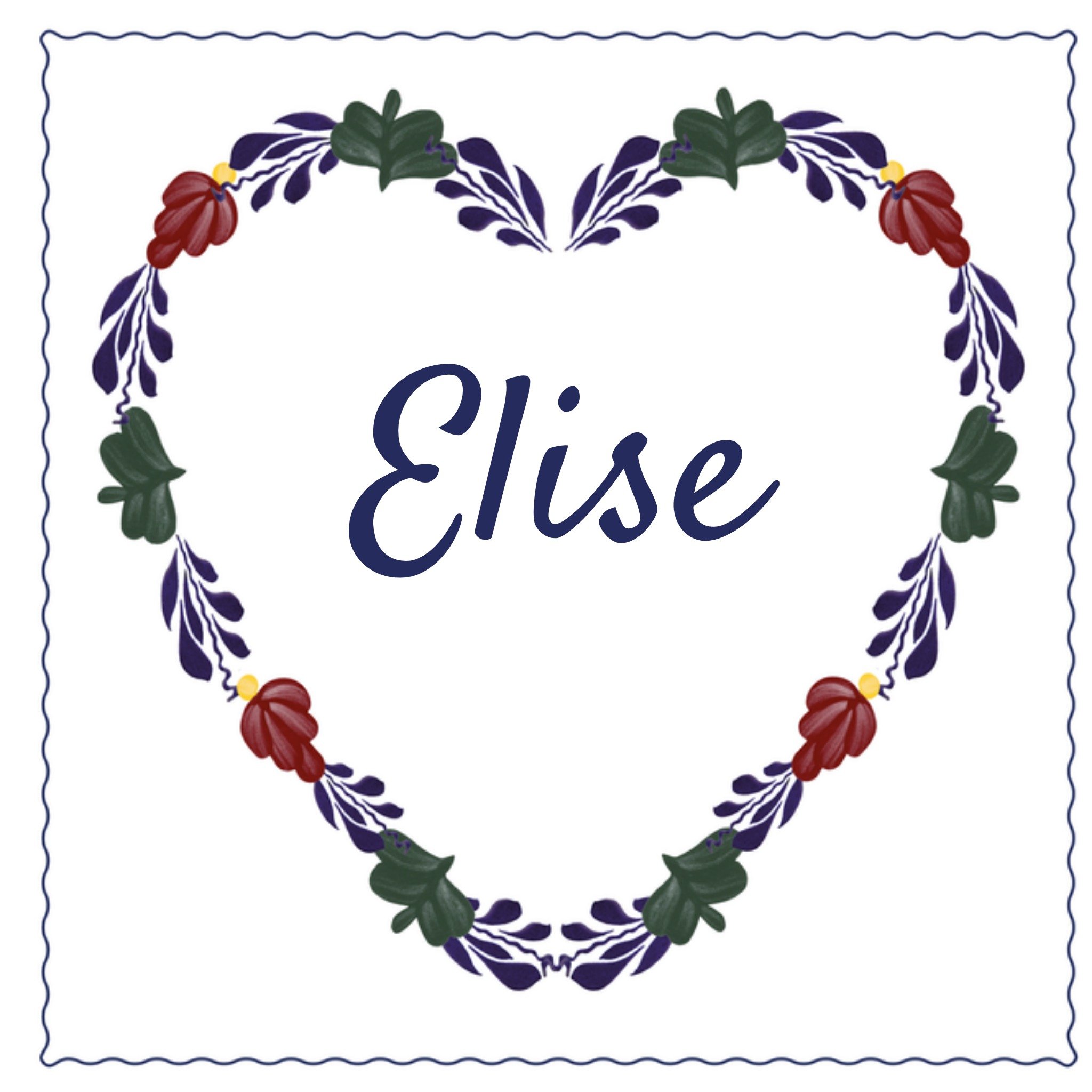 Verjaardagskaart Met naam Vierkante Kaart Boerenbont