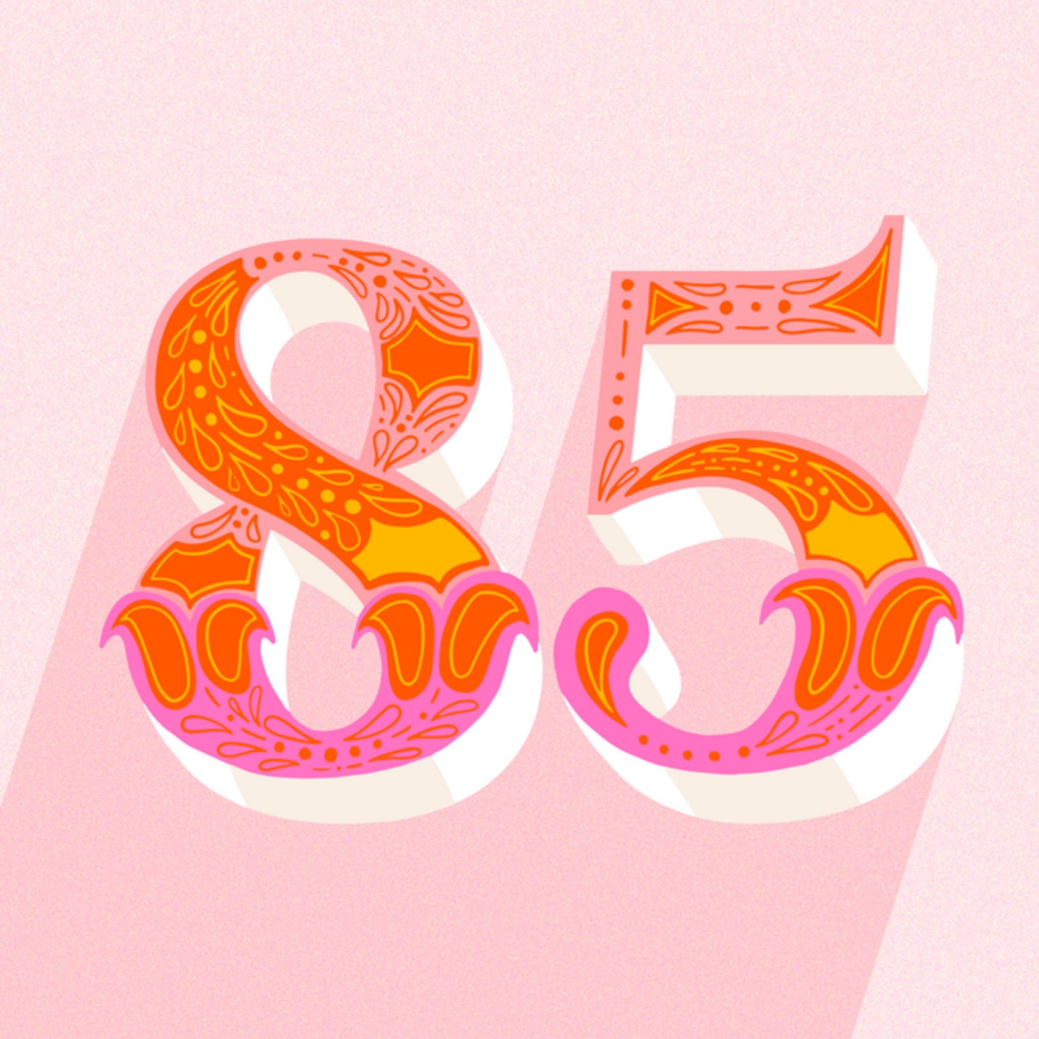 Greetz Verjaardagskaart 85 Today Vierkant