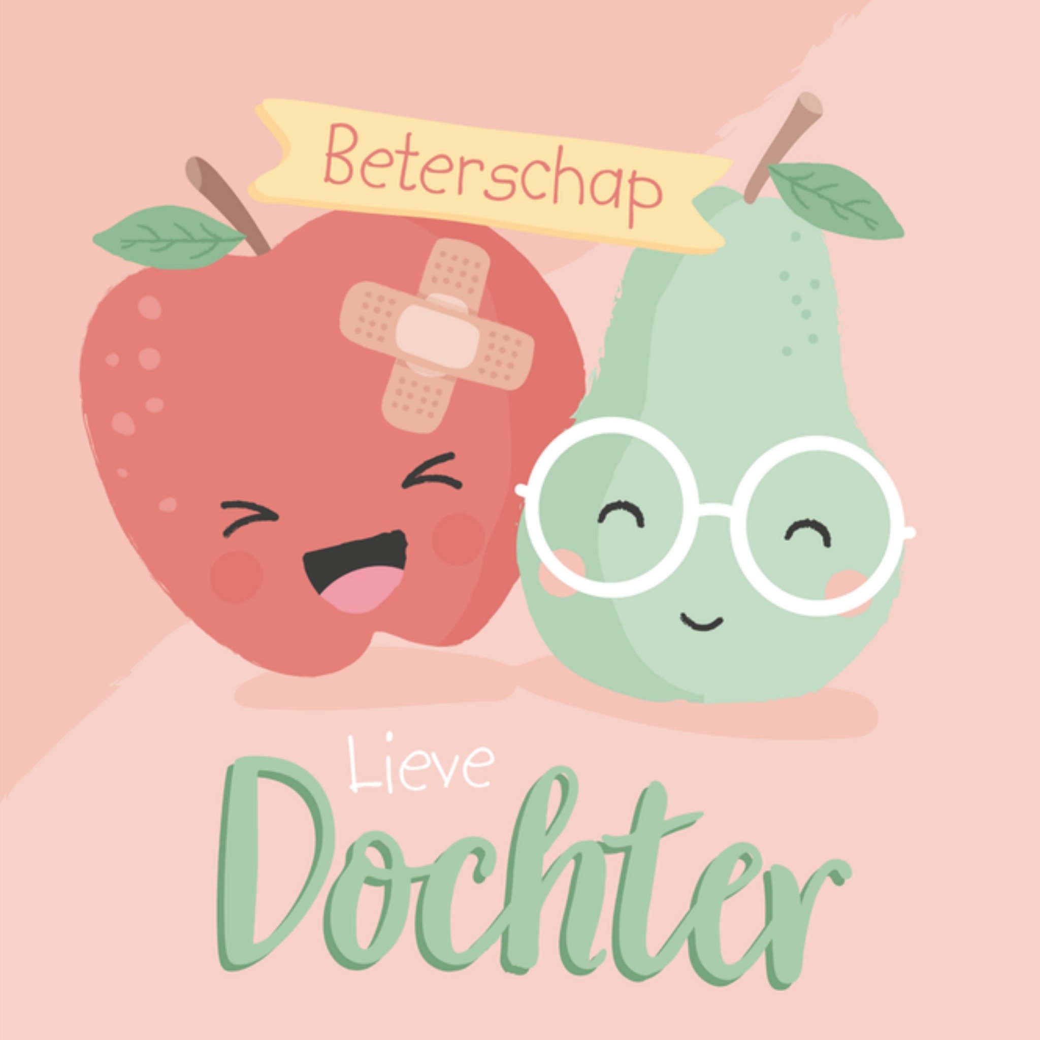 Tante Kaartje Beterschapskaart Beterschap lieve dochter Vierkant