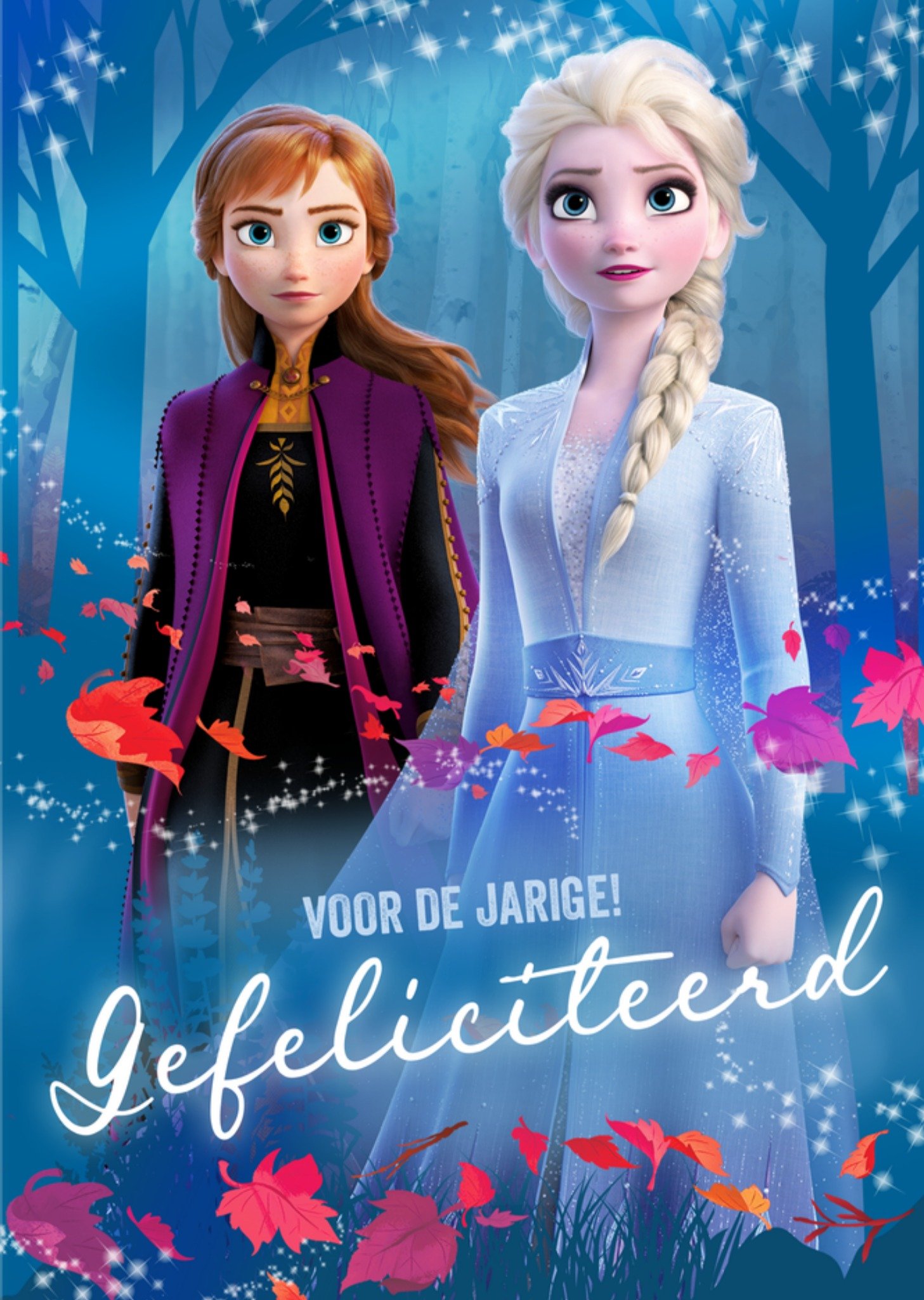 Verjaardagskaart Voor de jarige Elsa en Anna Kaart Frozen