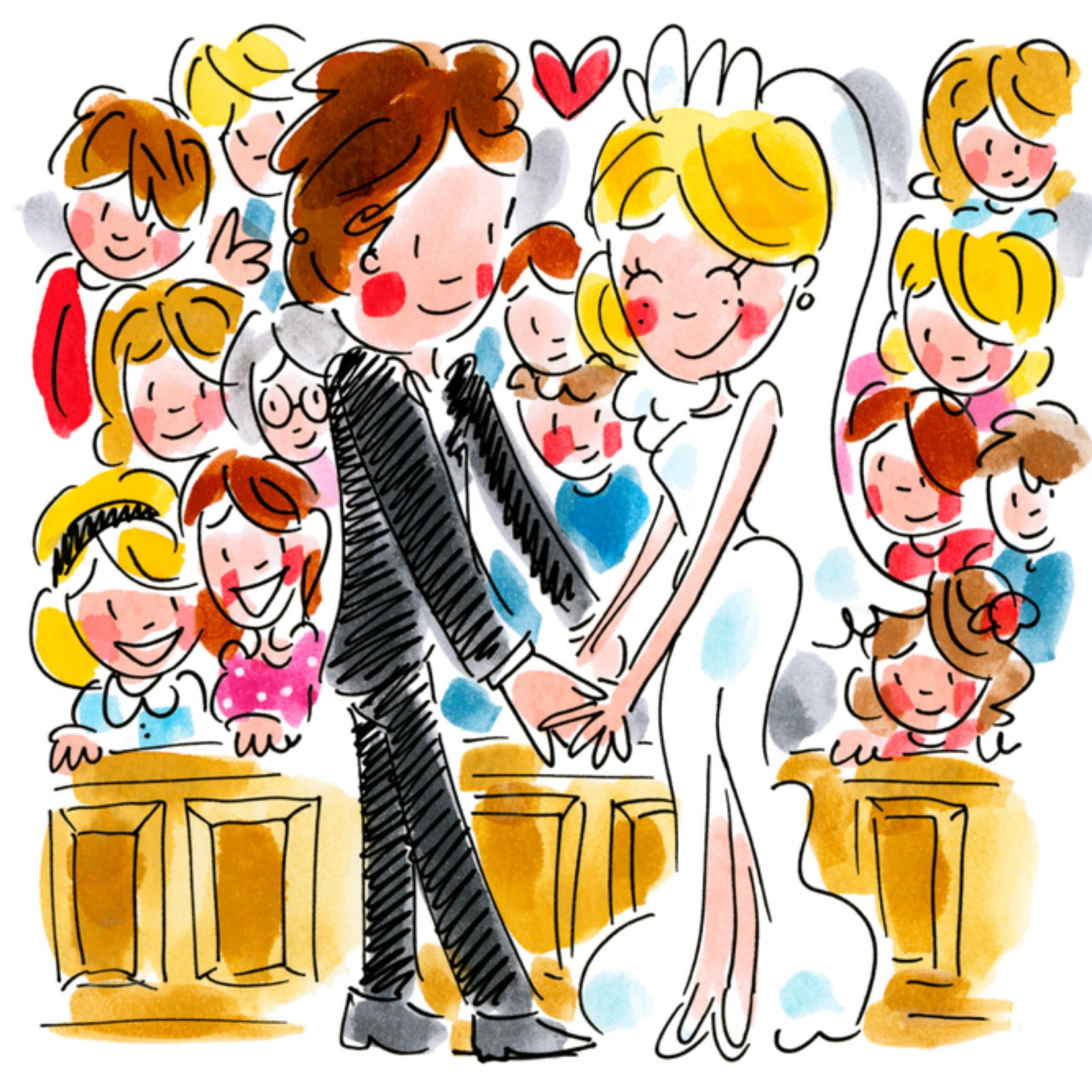 Huwelijkskaart Ja ik wil Vierkante Kaart Blond Amsterdam