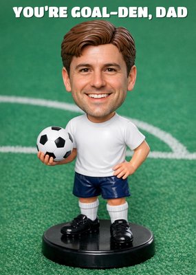 Jij Bent Goud Waard Voetbal Wiebelfiguur Foto Upload Papa Kaart