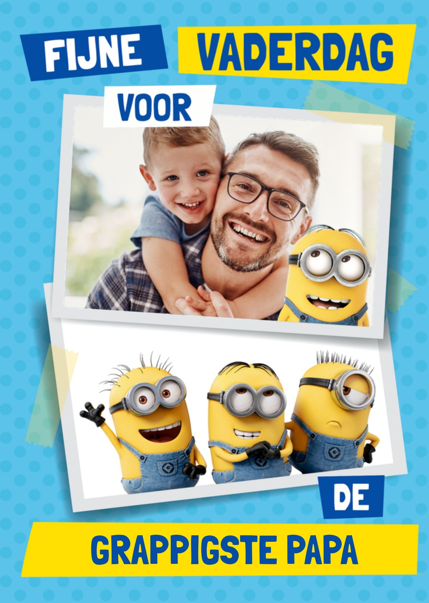 Minions Vaderdagkaart Fijne Vaderdag voor de grappigste Papa Kaart Despicable Me