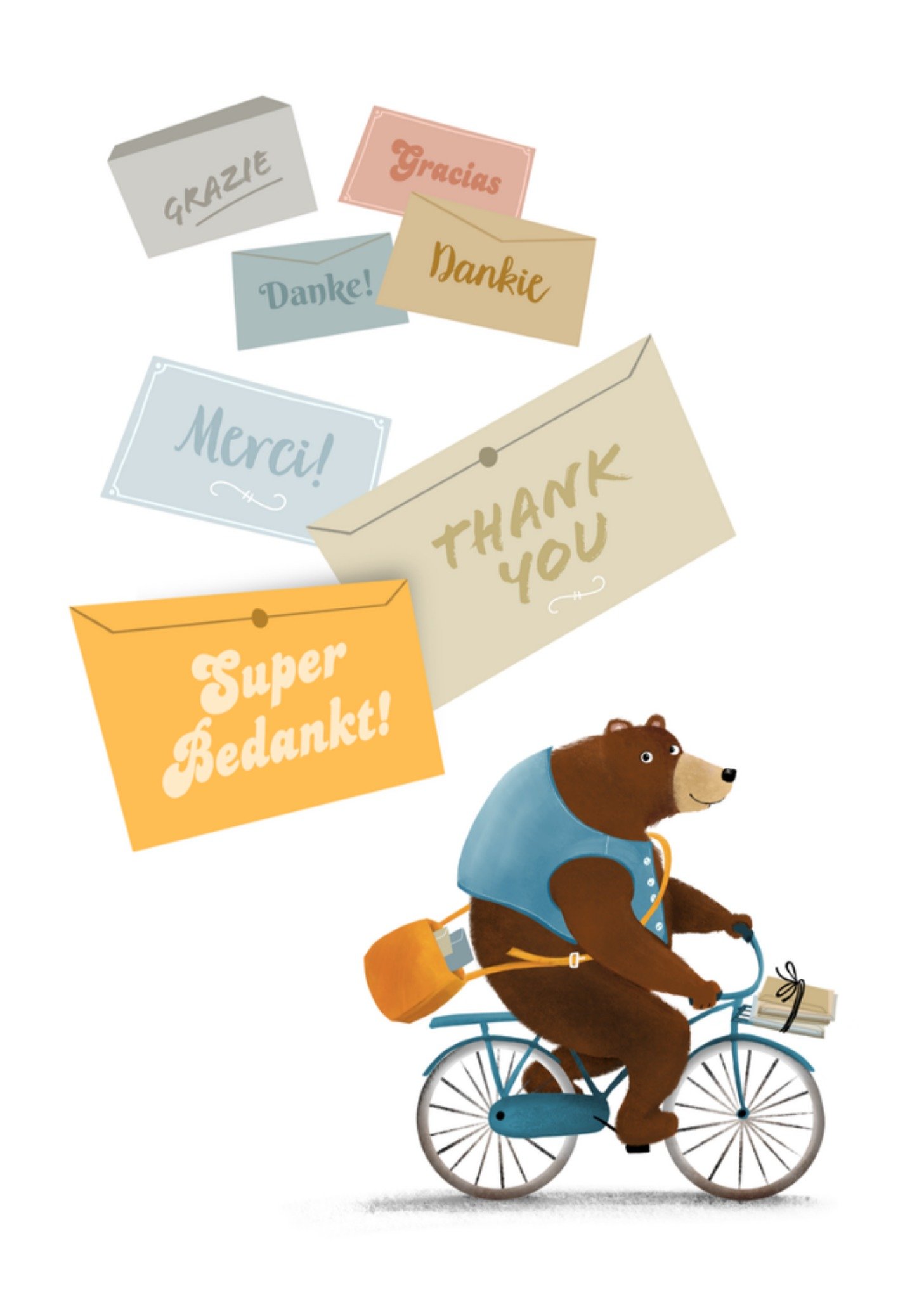Bedanktkaart Beer op de fiets Kaart Greetz