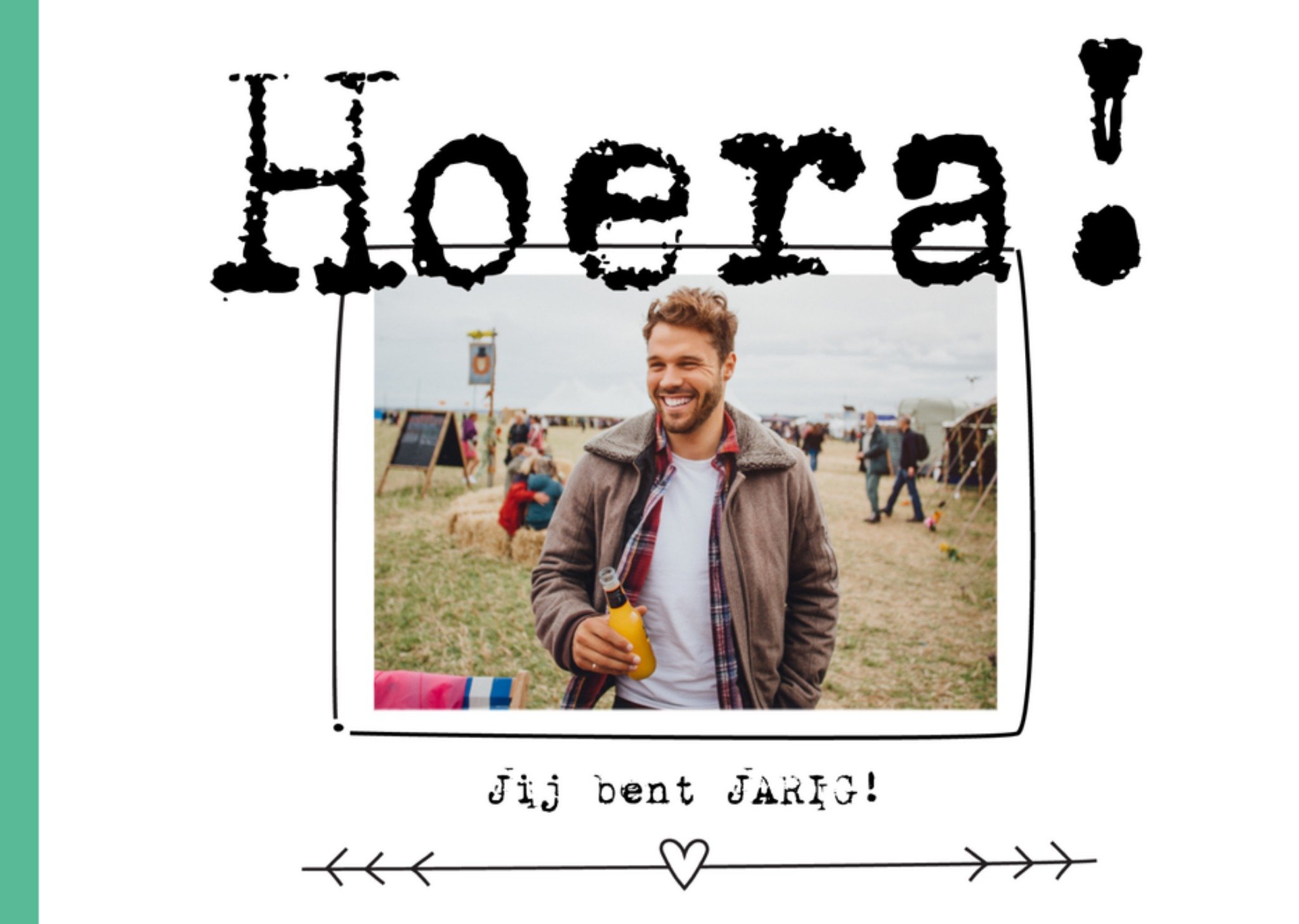 Verjaardagskaart Hoera! Kaart Paperclip