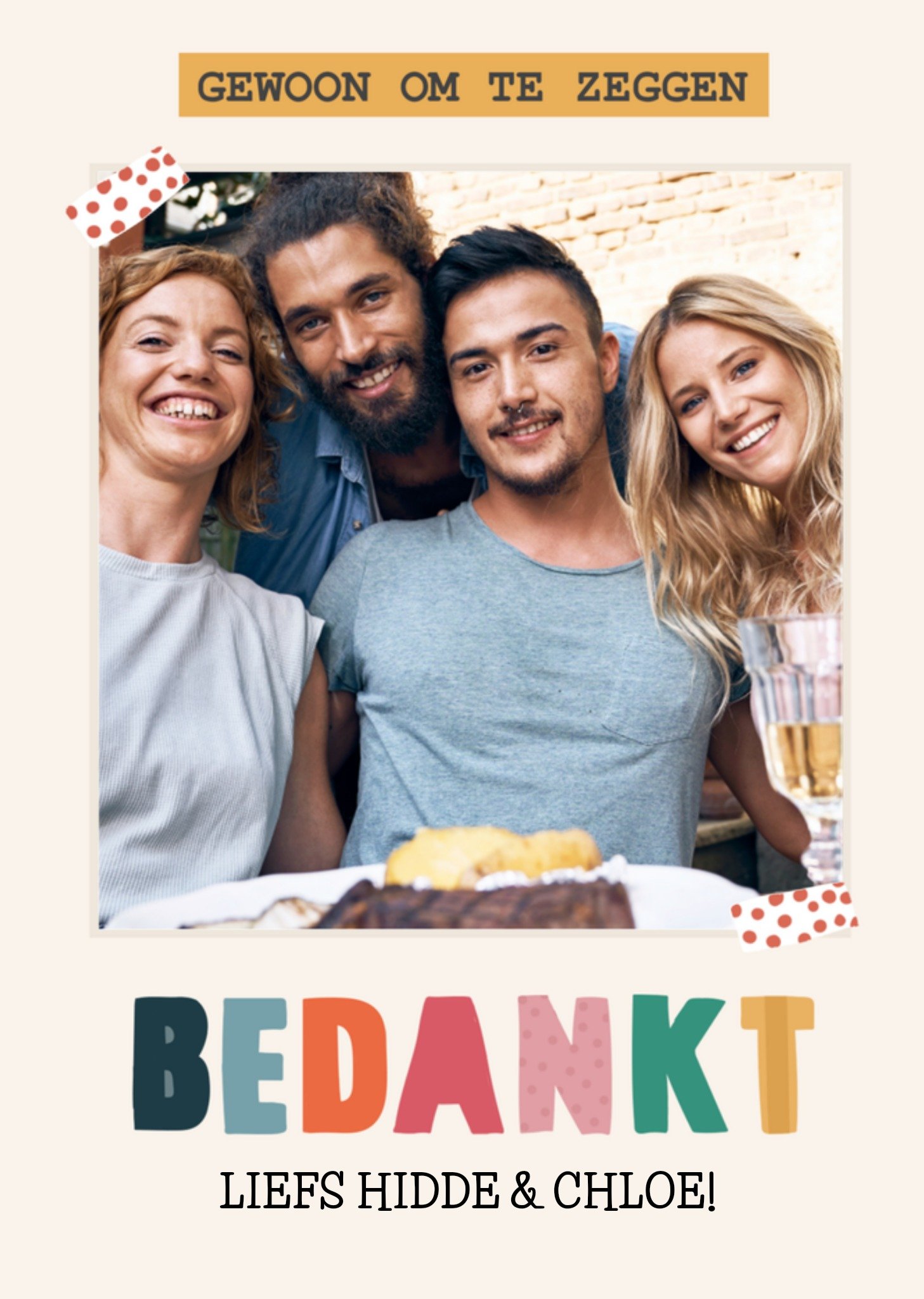 Greetz Bedankt Tekst Foto Standard Card