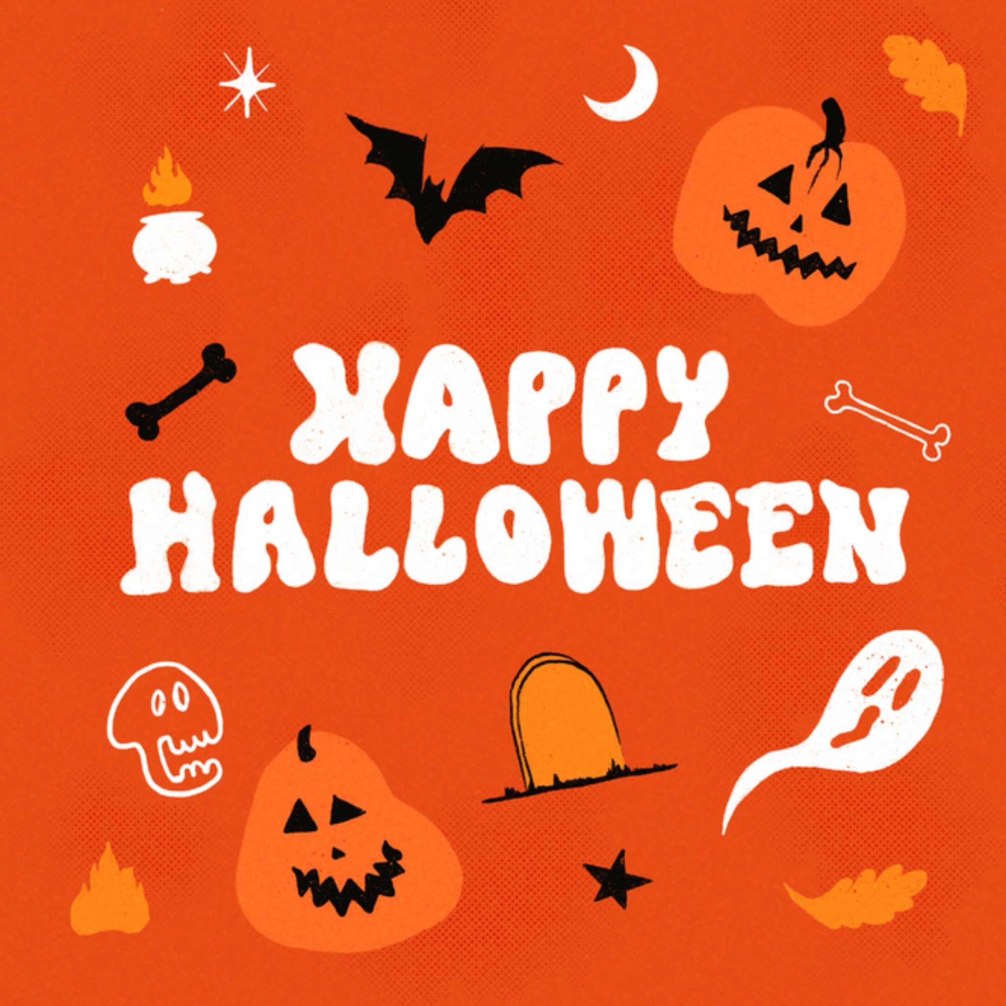 Greetz Halloweenkaart Happy halloween Vierkant