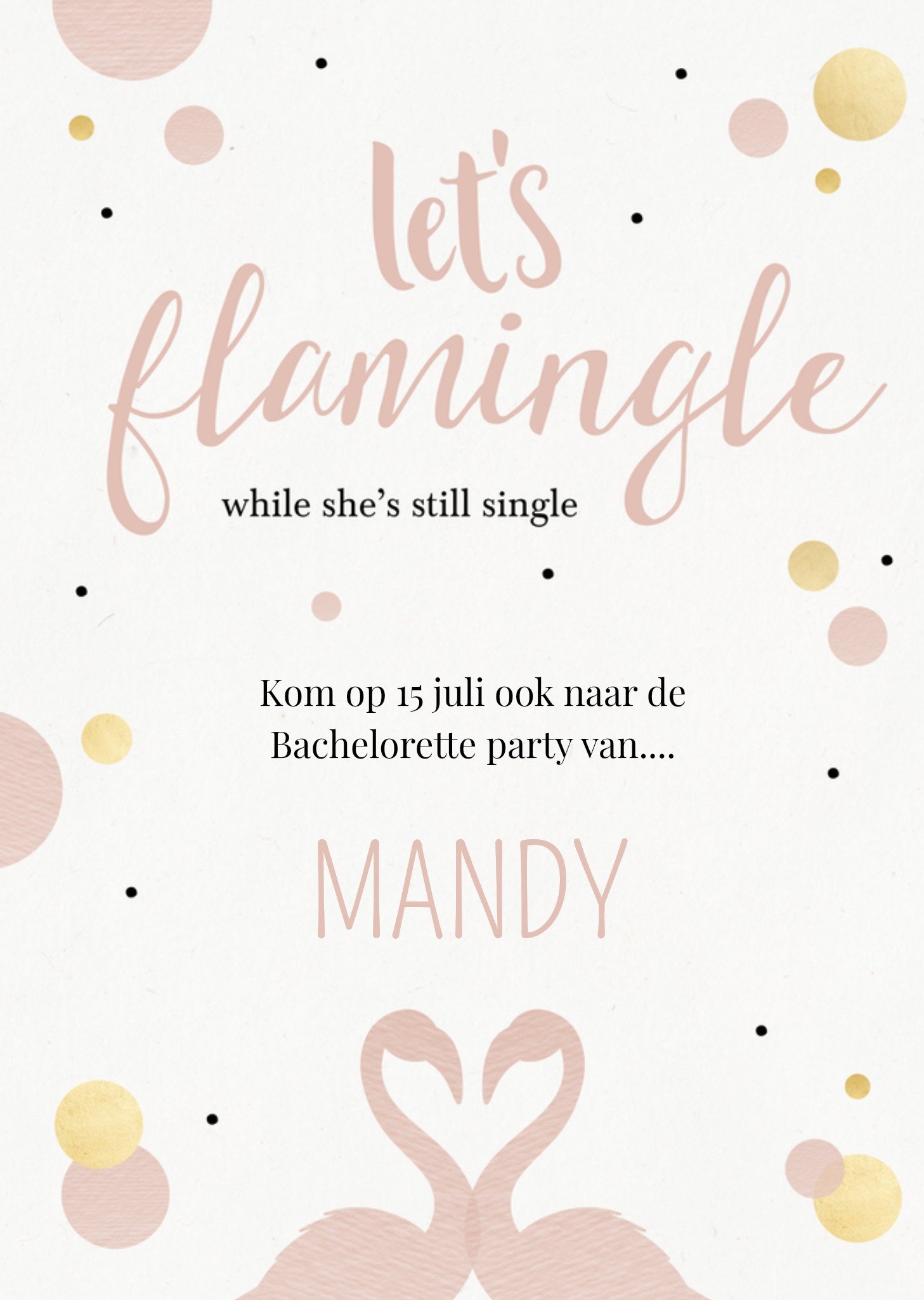 Vrijgezellenfeest met naam Greetz