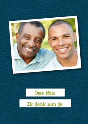 Ik Denk Aan Je Dierenprint Foto Upload Oom Kaart