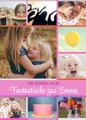 Collage Foto Upload Zus Verjaardag Kaart