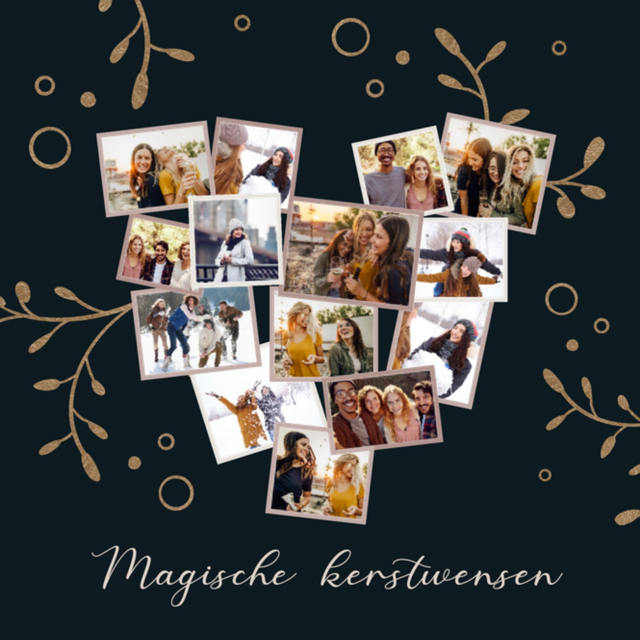 Kerstkaart Magische kerstwensen Met fotos Greetz
