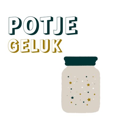 Potje Geluk Geïllustreerde Sterrenpot Kaart