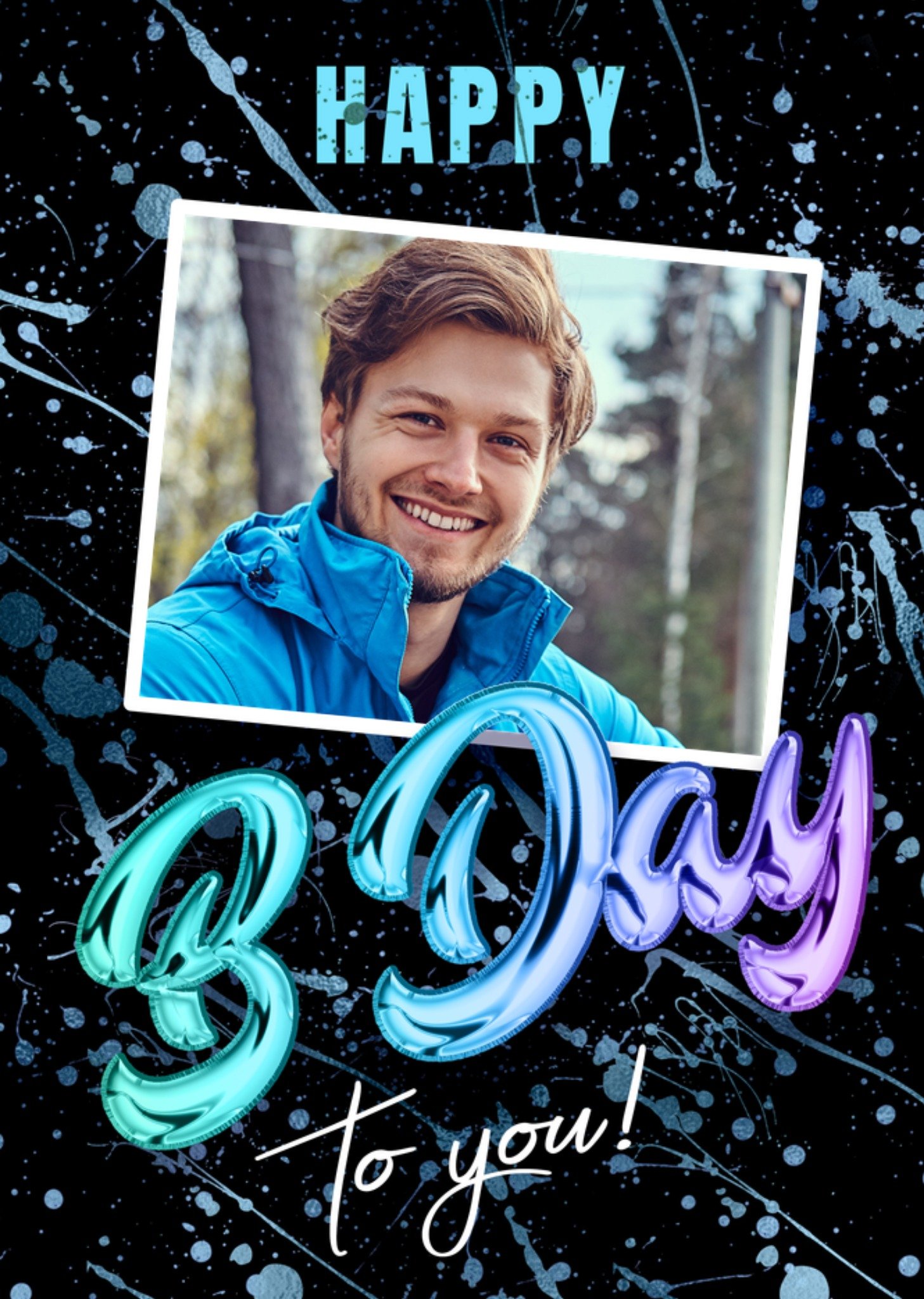 Verjaardagskaart Spetters Met foto Kaart Luckz