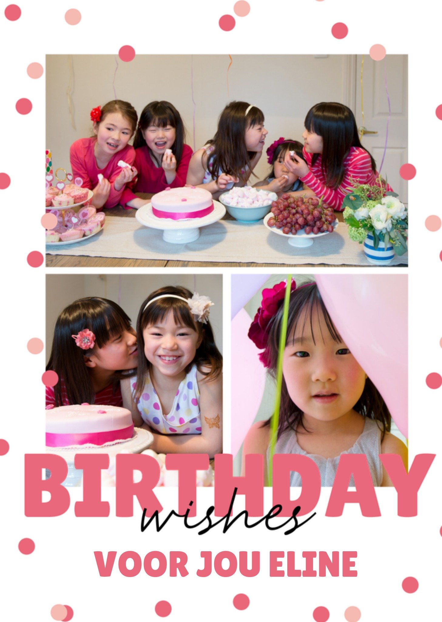 Verjaardagskaart Birthday Wishes Aanpasbare foto enn tekst Kaart Greetz