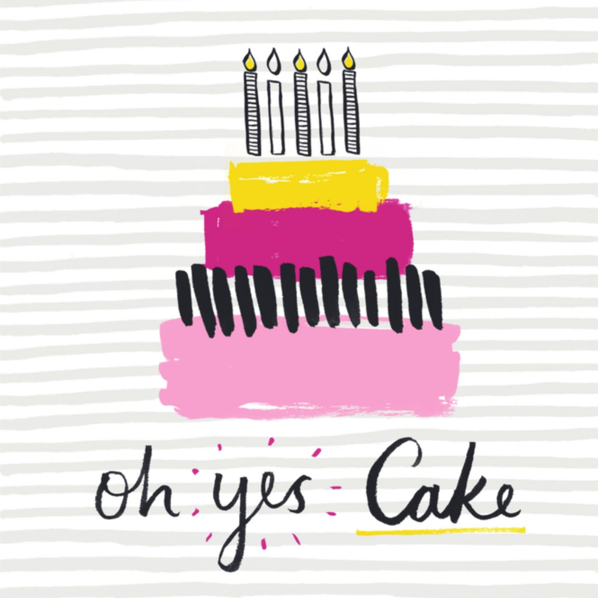 Greetz Verjaardagskaart taart kleurrijk Vierkant