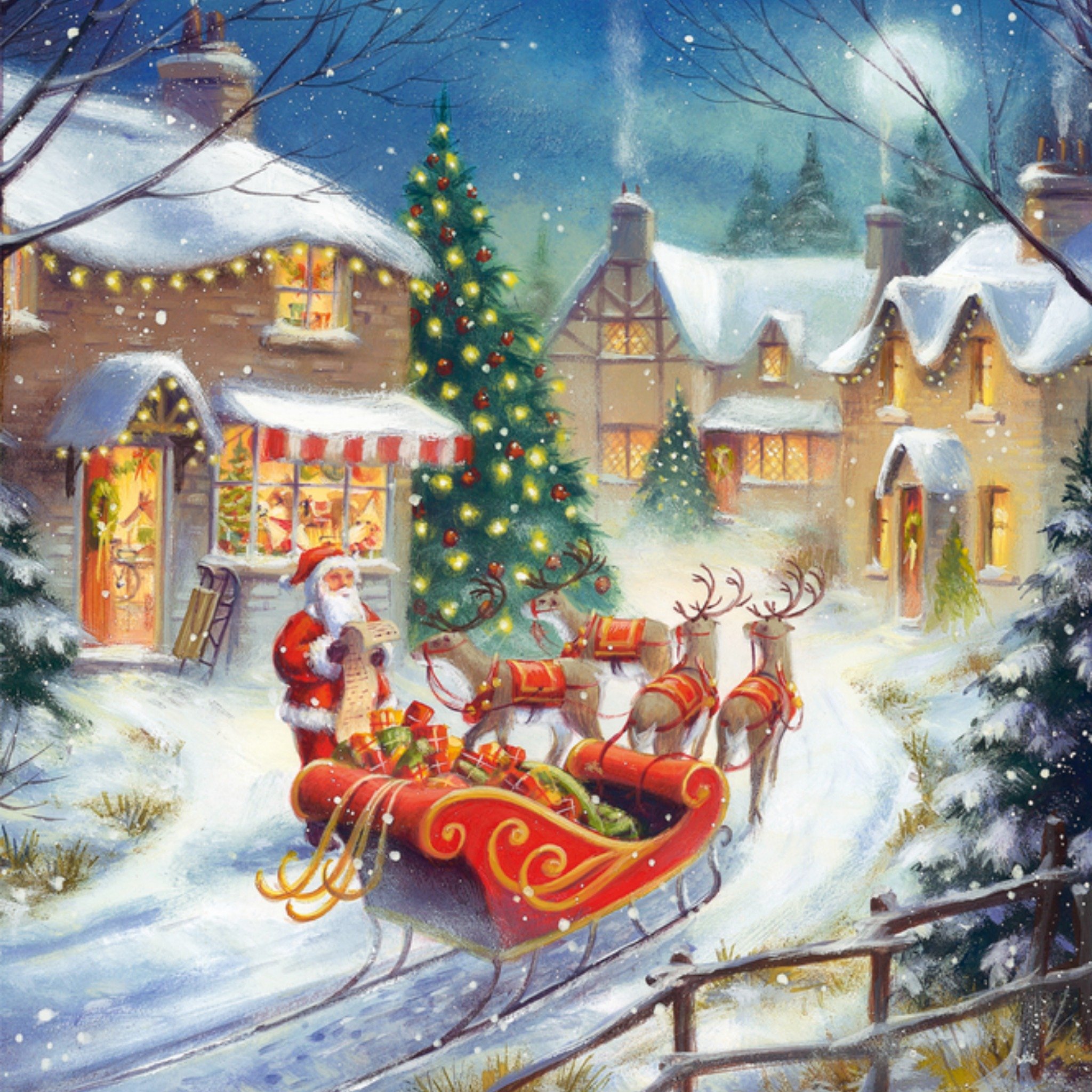 TMS Kerstkaart illustratie Vierkant