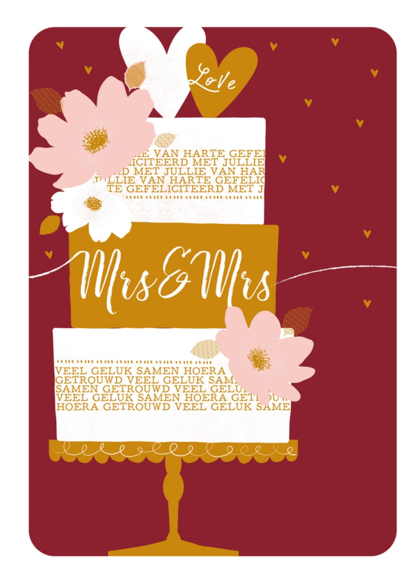 Huwelijkskaart Vrolijk Kaart Paperclip