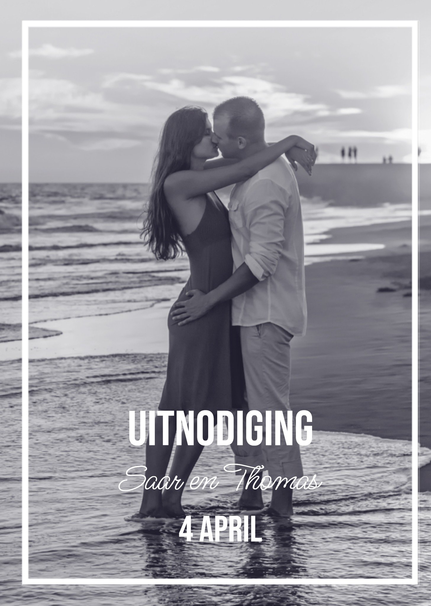 Save the date fotokaart met naam Kaart Greetz