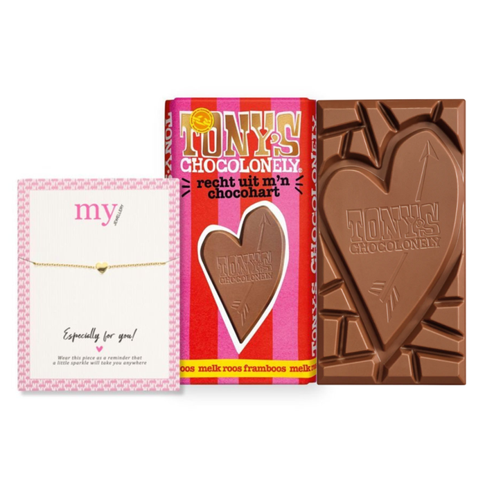 Tony's Chocolonely | Melkchocolade roos-flamboos | My Jewellery 