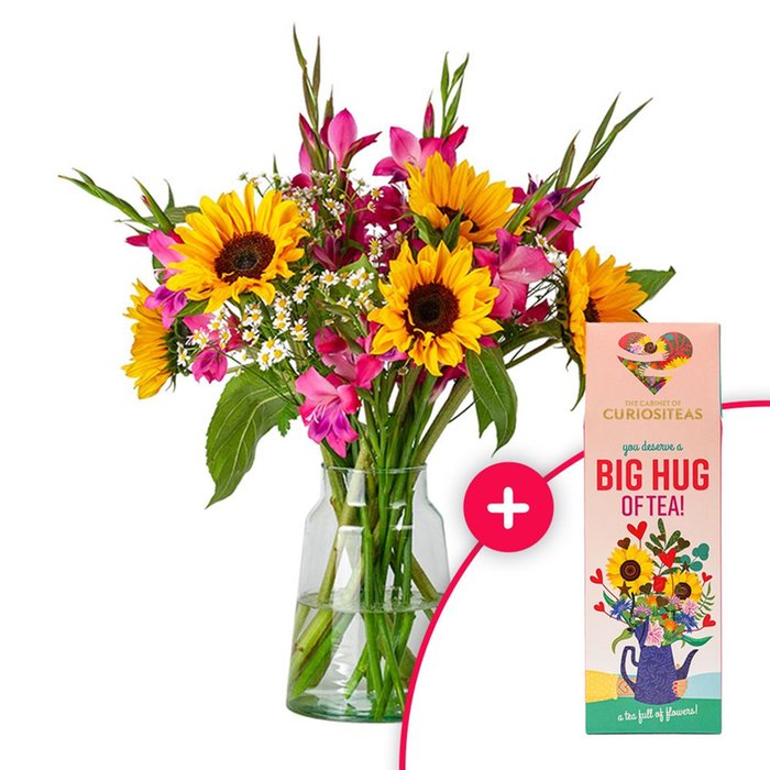 Boeket Zomer mix | Big hug of tea | Incl thee zeef