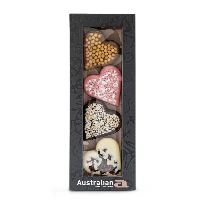 Australian | Sweethearts | Melk, Puur, Wit, Aardbei | 100gr